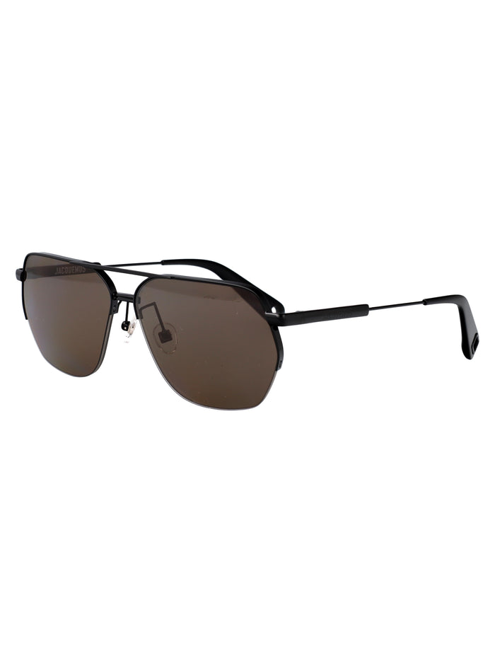 Aviador Black/ Grey Stainless Steel Sunglasses