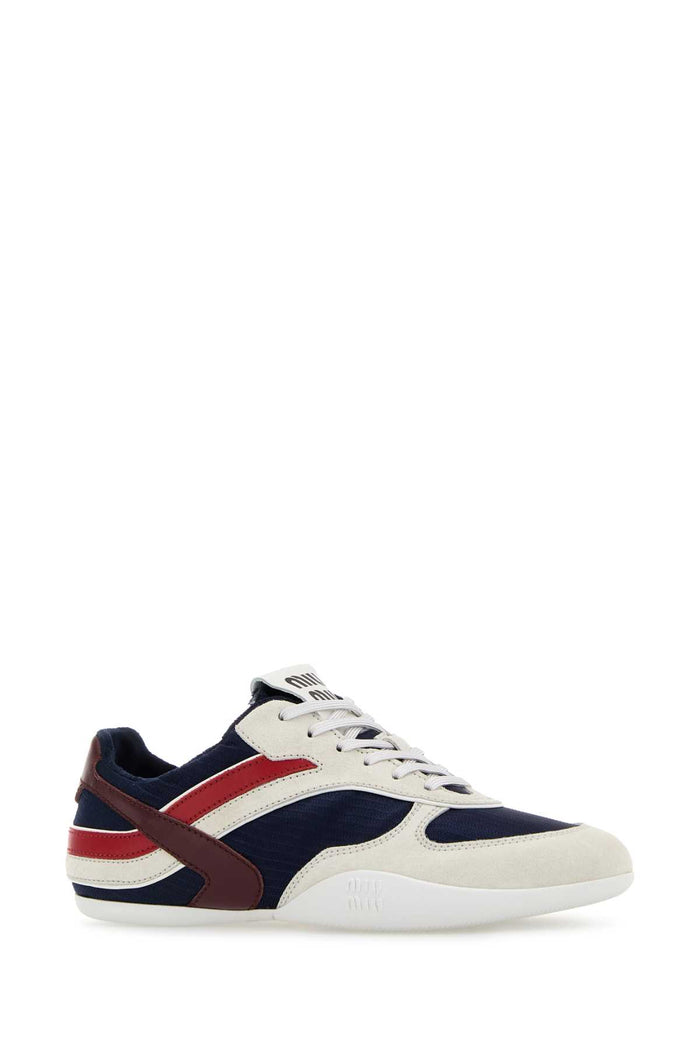 Multicolor Tech Fabric And Suede Gymnasium Sneakers Balticoamaranto Pl-vitello