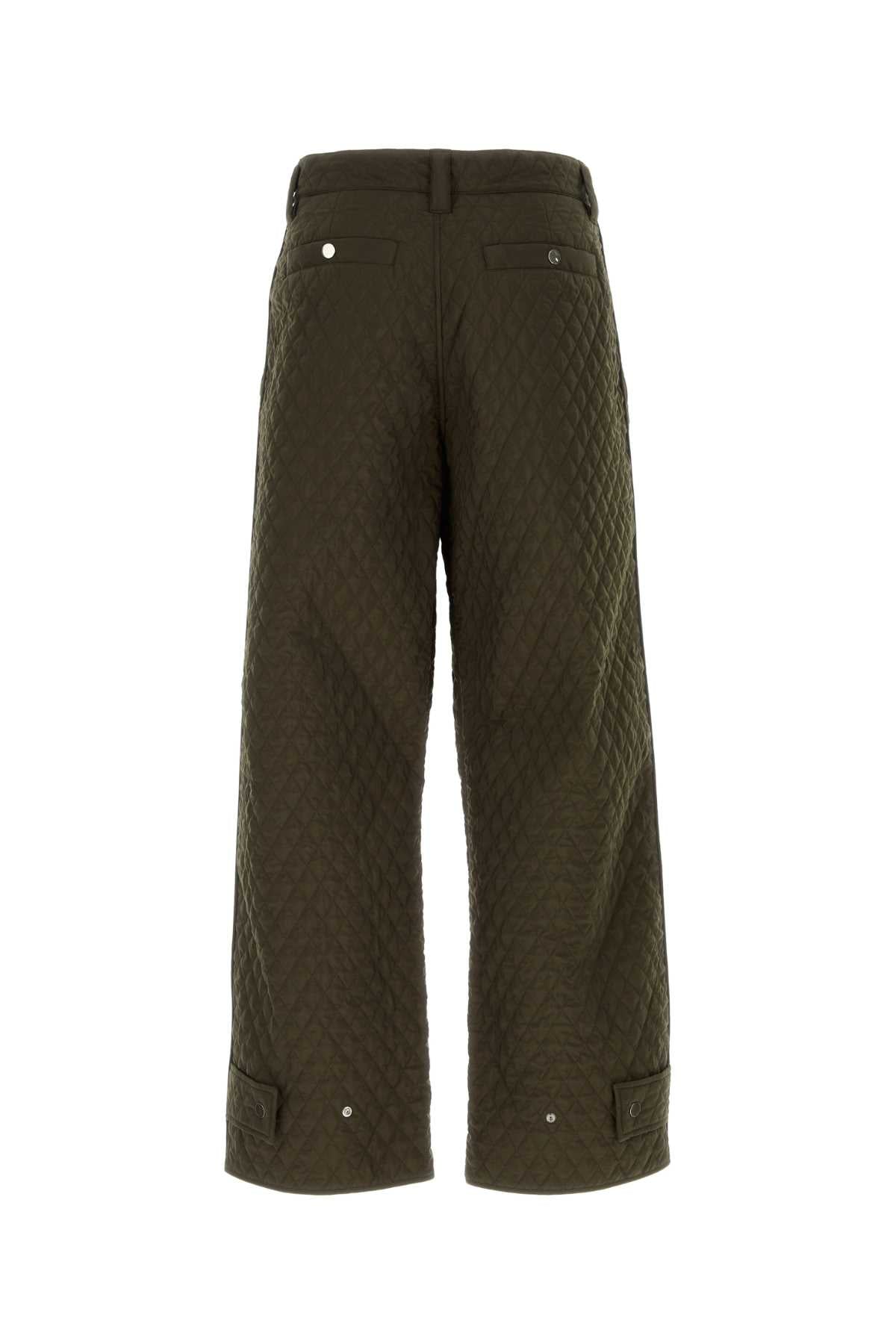Army Green Nylon Pant Loch Pantaloni