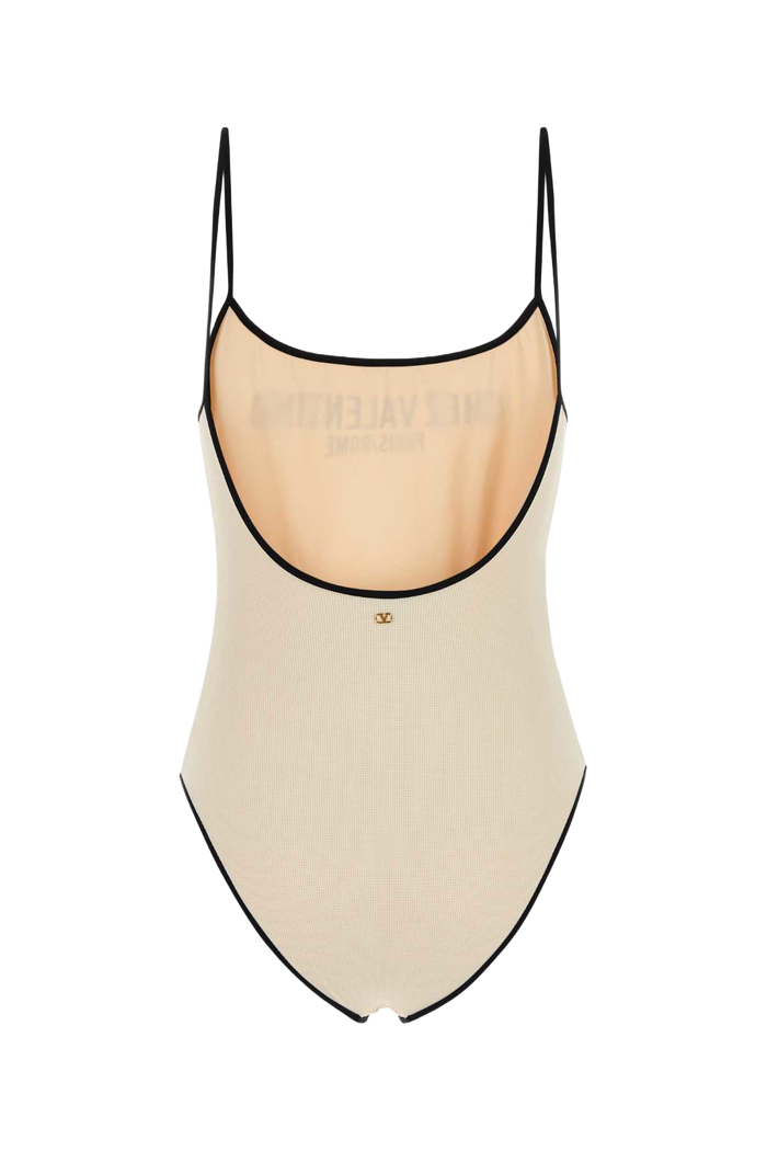 Cream Lycra Piquet Swimsuit Betullanero Costumi Da Bagno