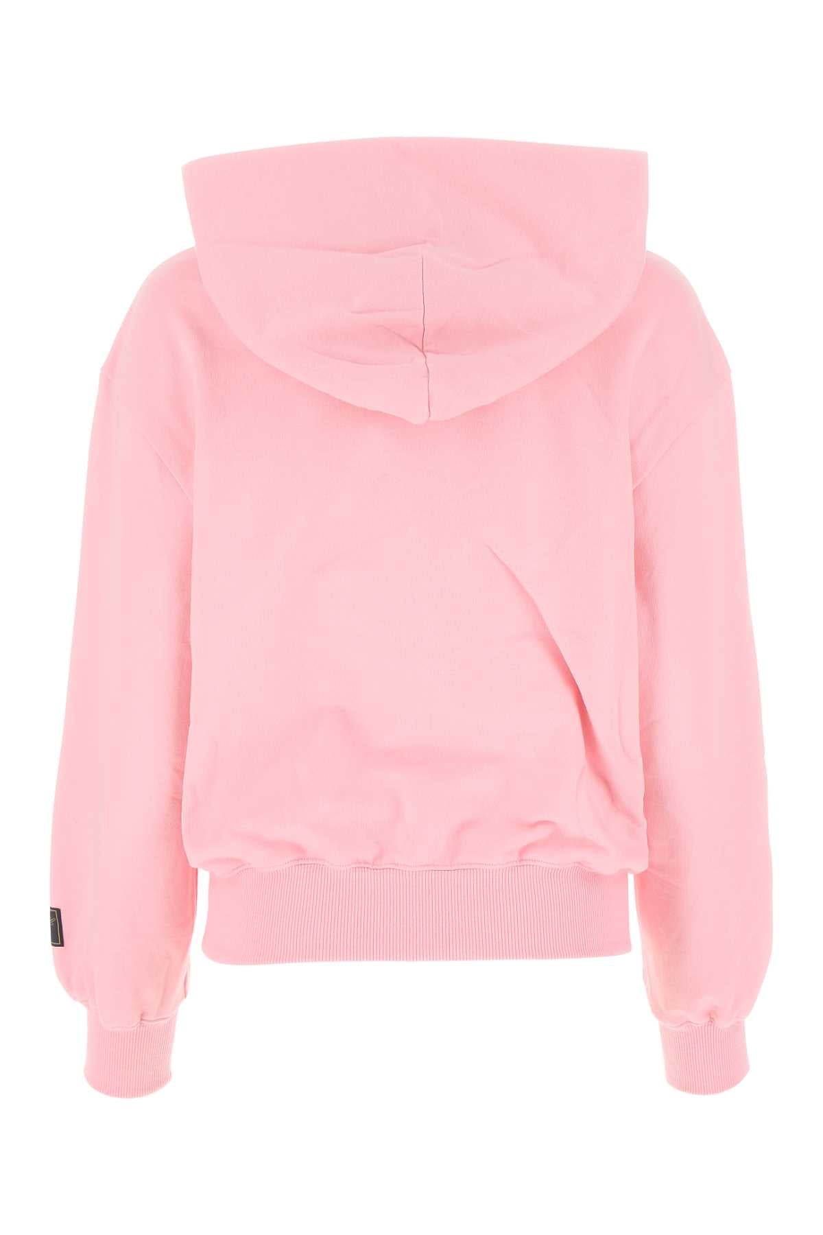 Pink Cotton Sweatshirt Pk Exterior: Felpe