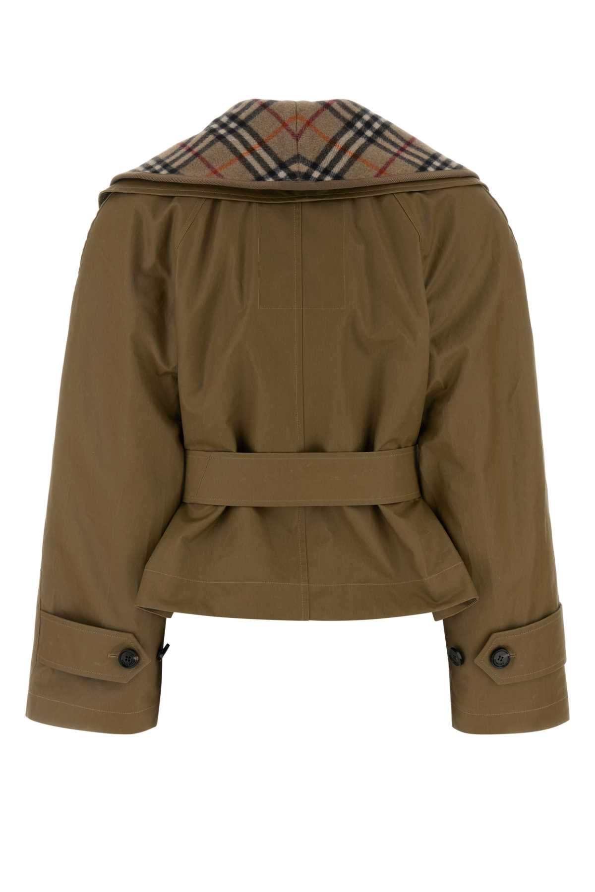 Army Green Cotton Jacket Lichen Giubbini