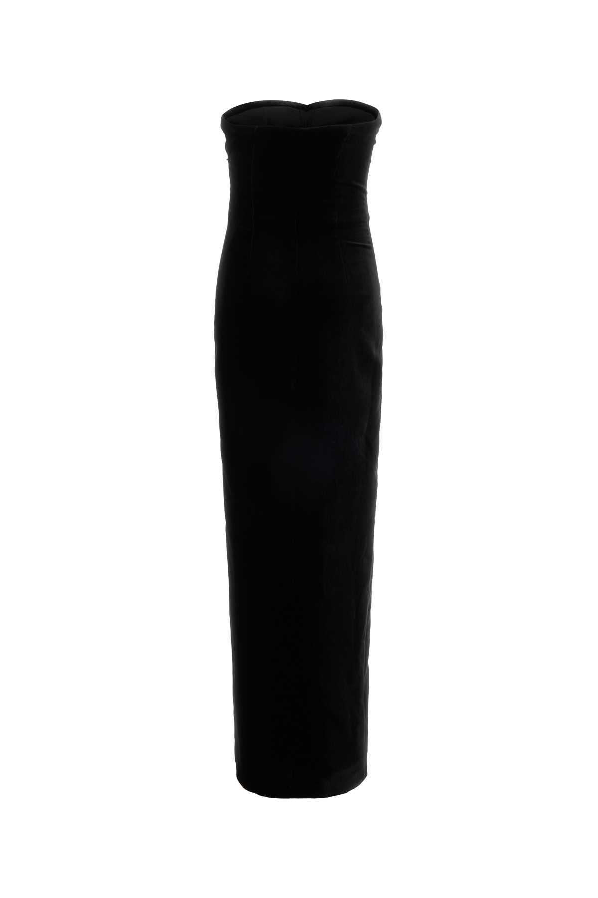 Black Stretch Velvet Dress Abiti