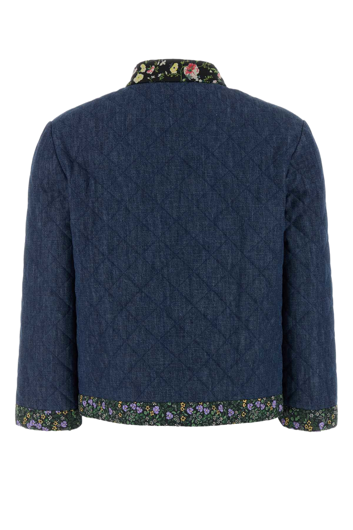 Blue Chambray Blazer Blumedio Giacche E Gilet