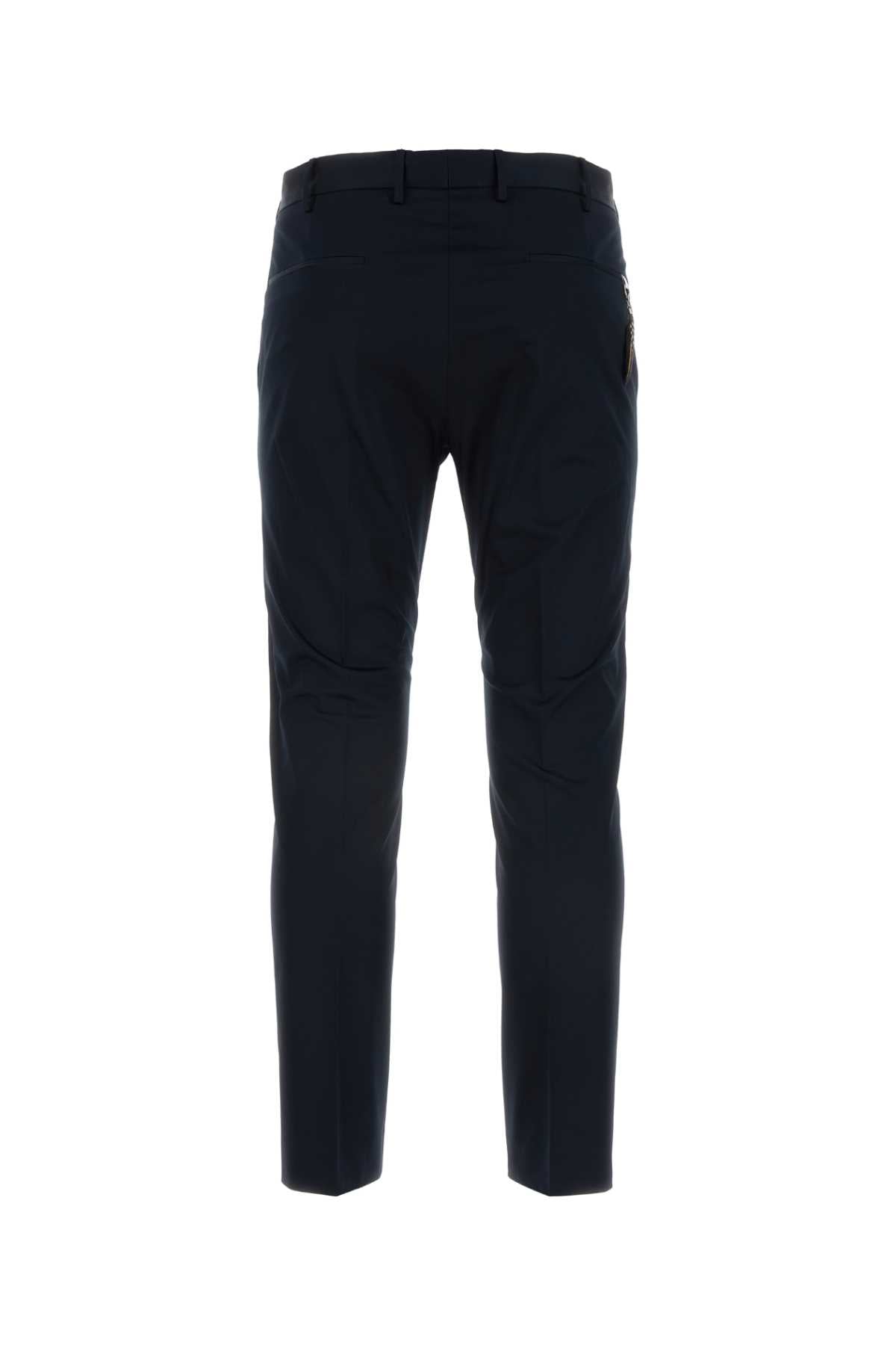 Black Stretch Cotton Pant Bluscuro Exterior: Elastane Pantaloni