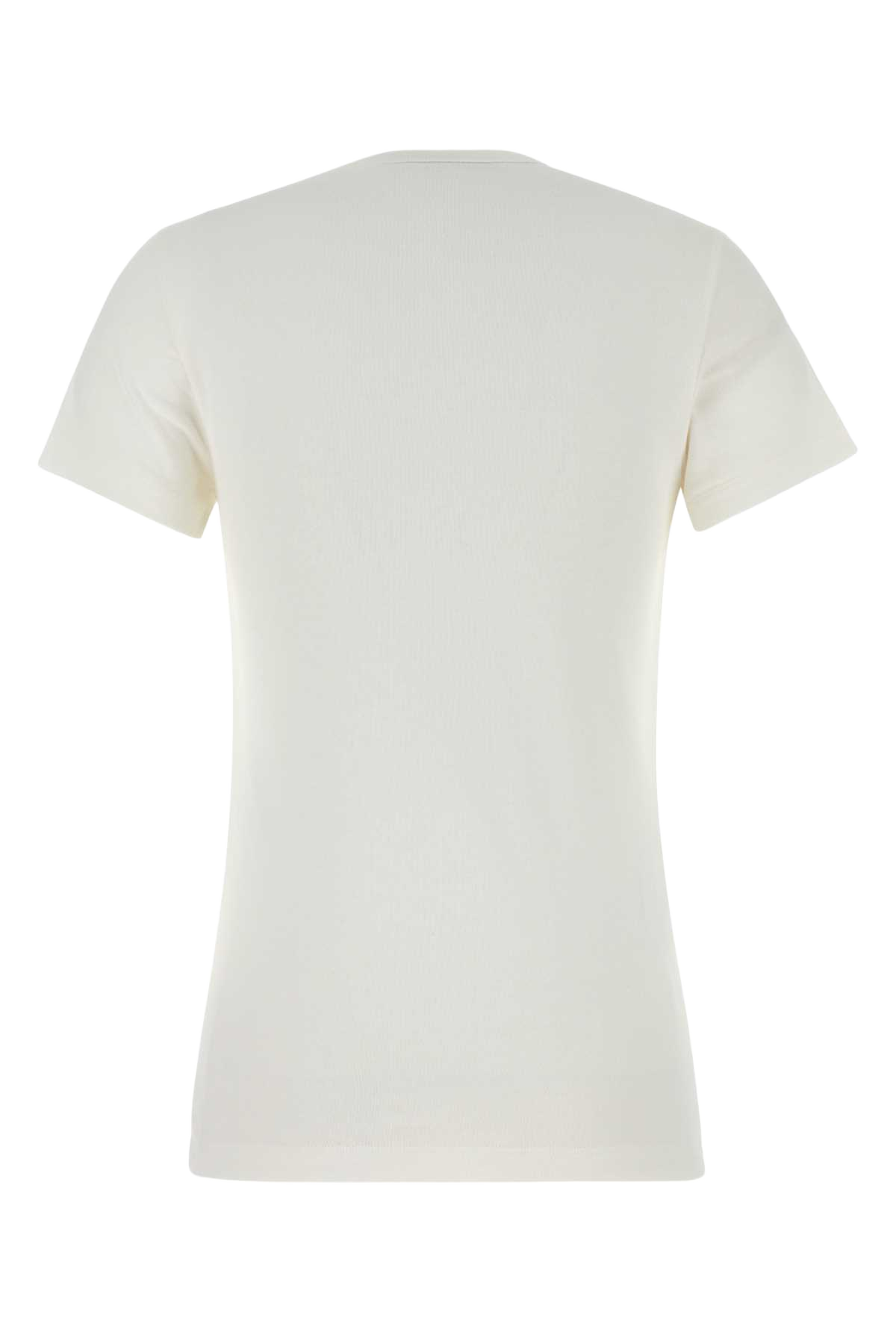 White Cotton T-Shirt Bianco Exterior