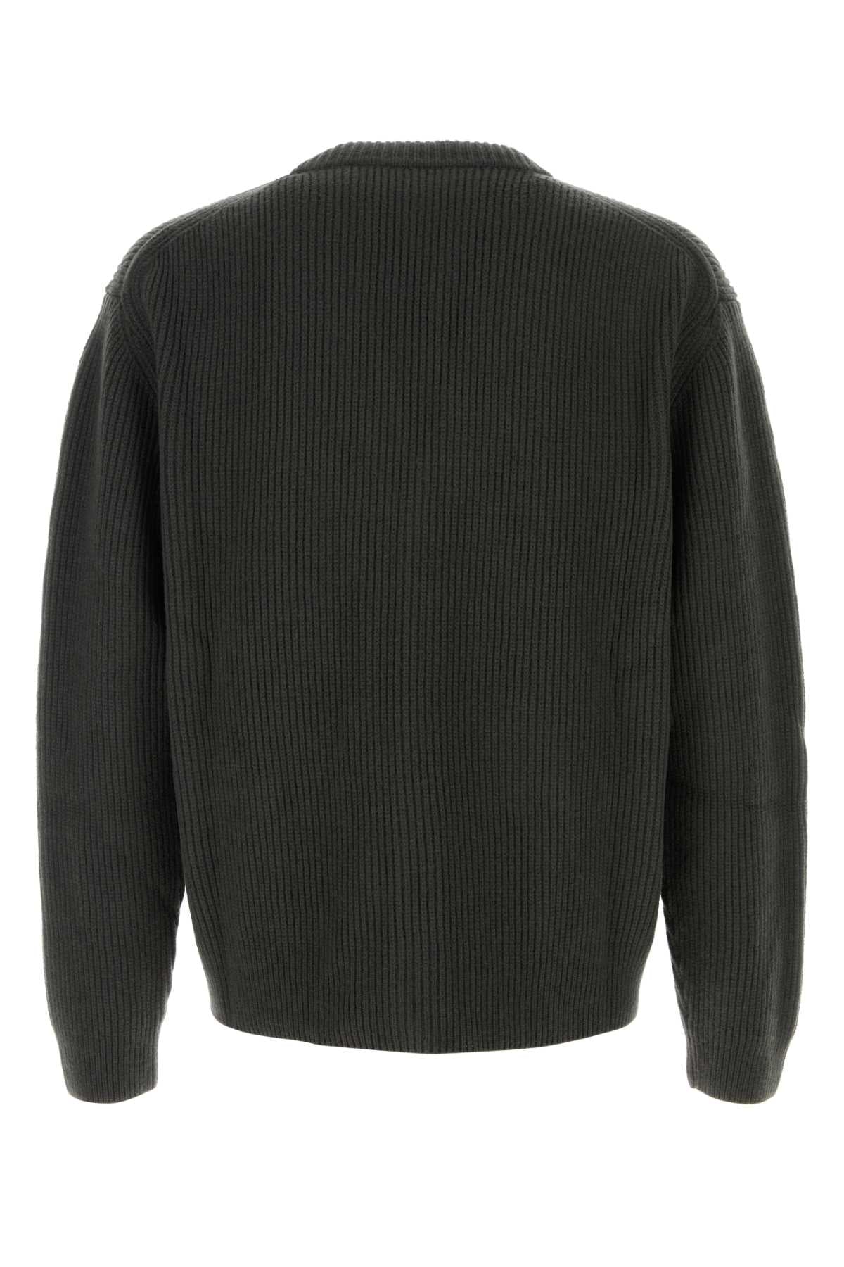 Charcoal Wool Blend Cardigan Militarygreengreen Maglieria