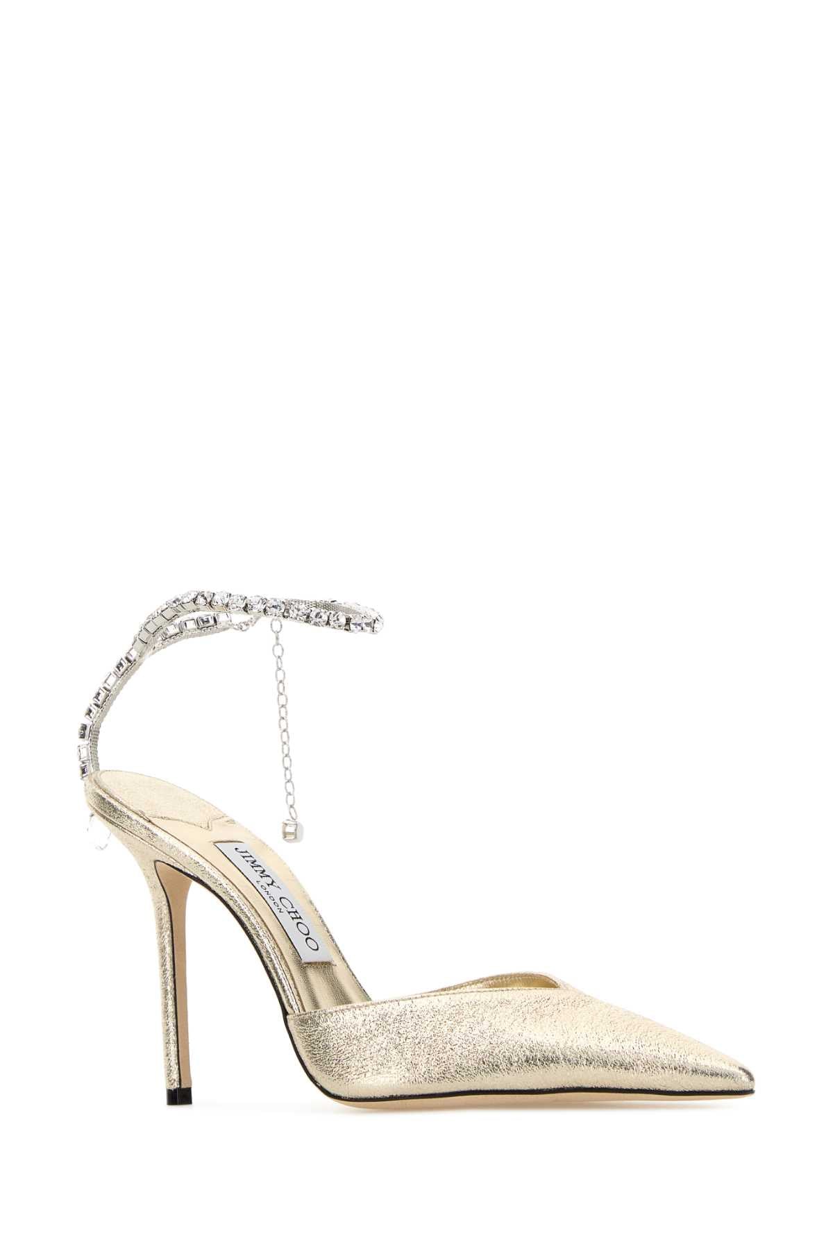 Gold Fabric Saeda 100 Pumps Platinumcrystal Scarpe Con Tacco