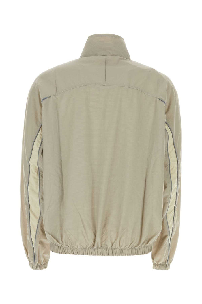 Dove Grey Nylon Windbreaker Beigeiv Exterior: Giubbini
