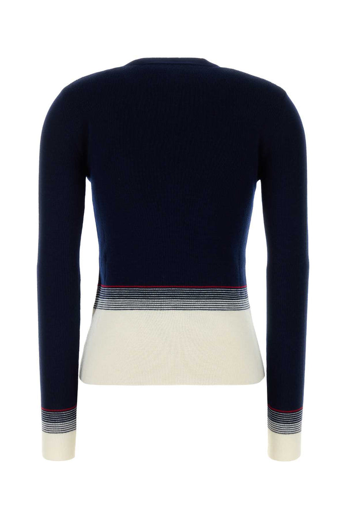 Navy Blue Wool Cardigan Navybetulla Maglieria