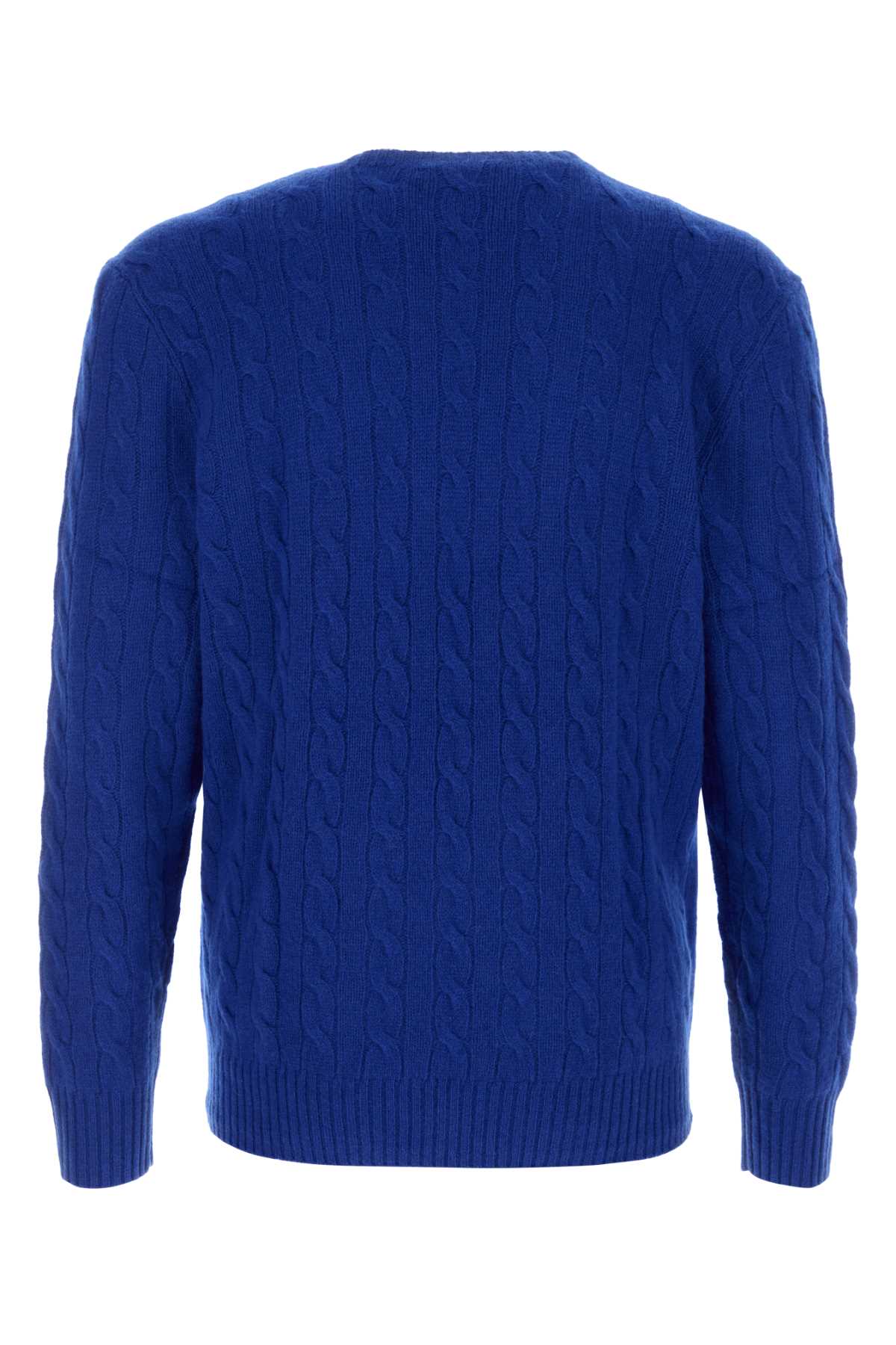 Electric Blue Wool Blend Sweater Sapphirestar Exterior: Cashmere Maglieria