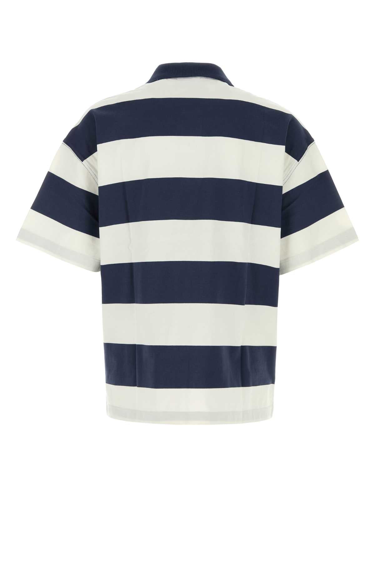 Delraystripeblue Exterior: Organic Cotton Polo