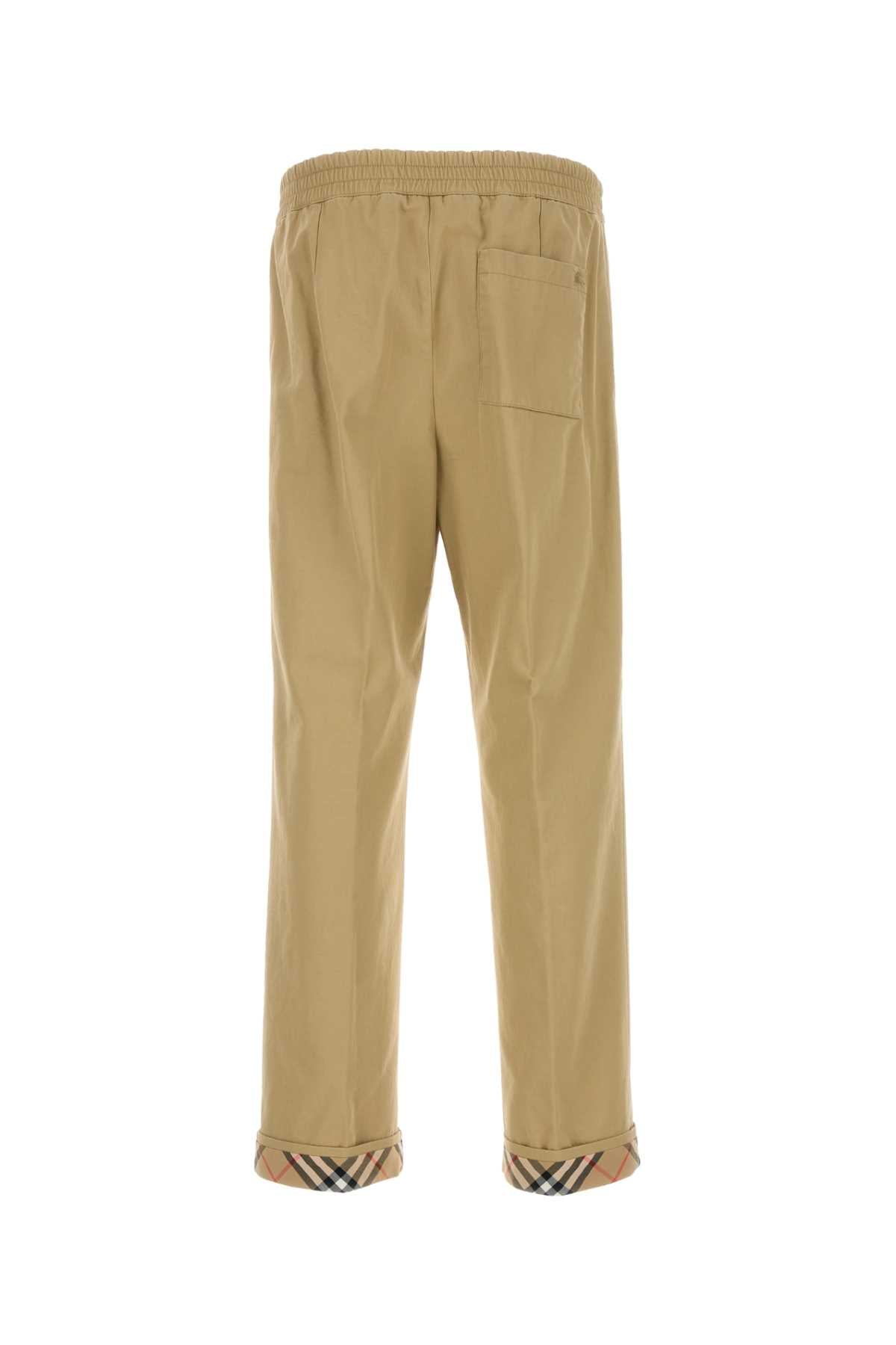 Biege Twill Pant Hamper Exterior: Cotton Pantaloni