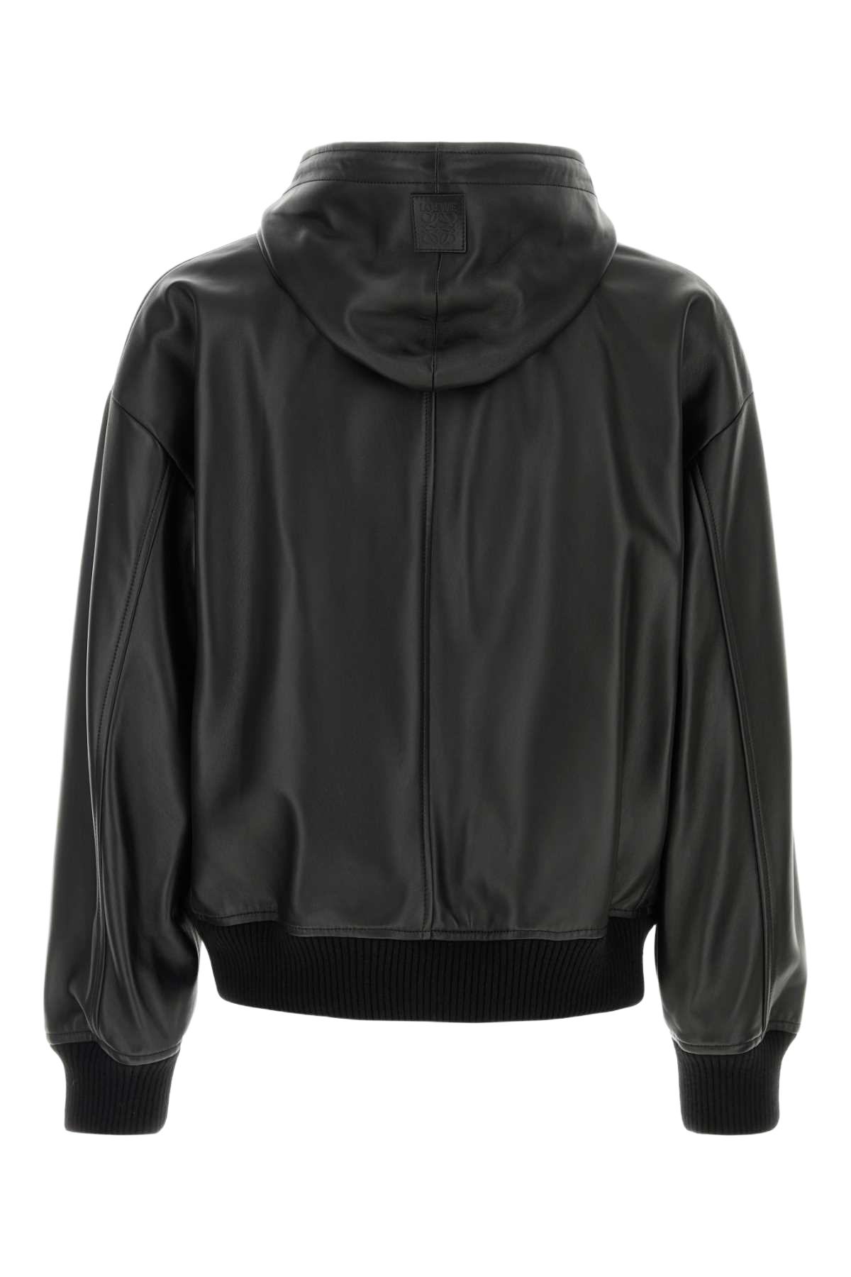 Black Denim Bomber Jacket Exterior: Lamb Lining: Cotton Giacche E Gilet