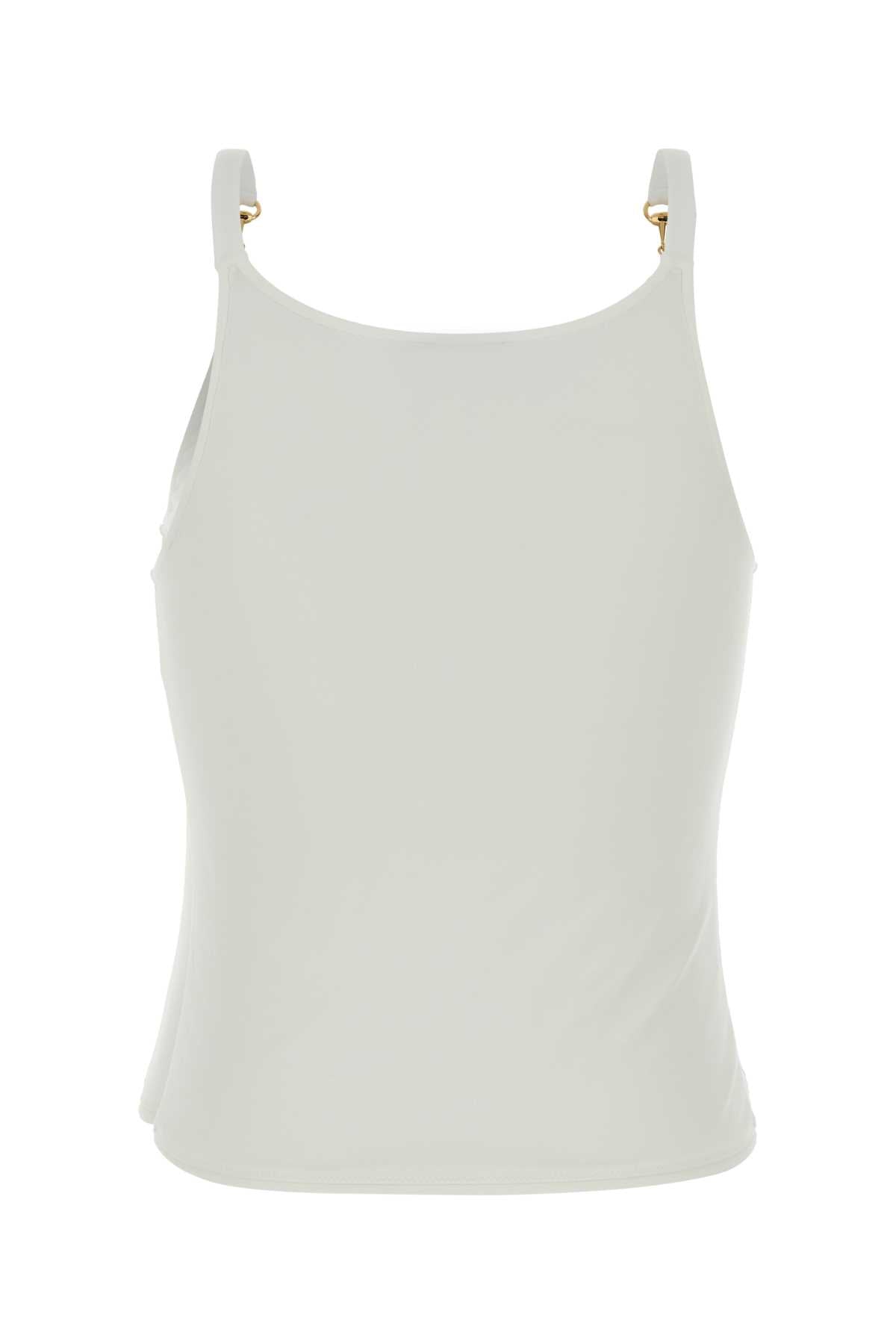 White Exterior: Viscose Elastane Maglie
