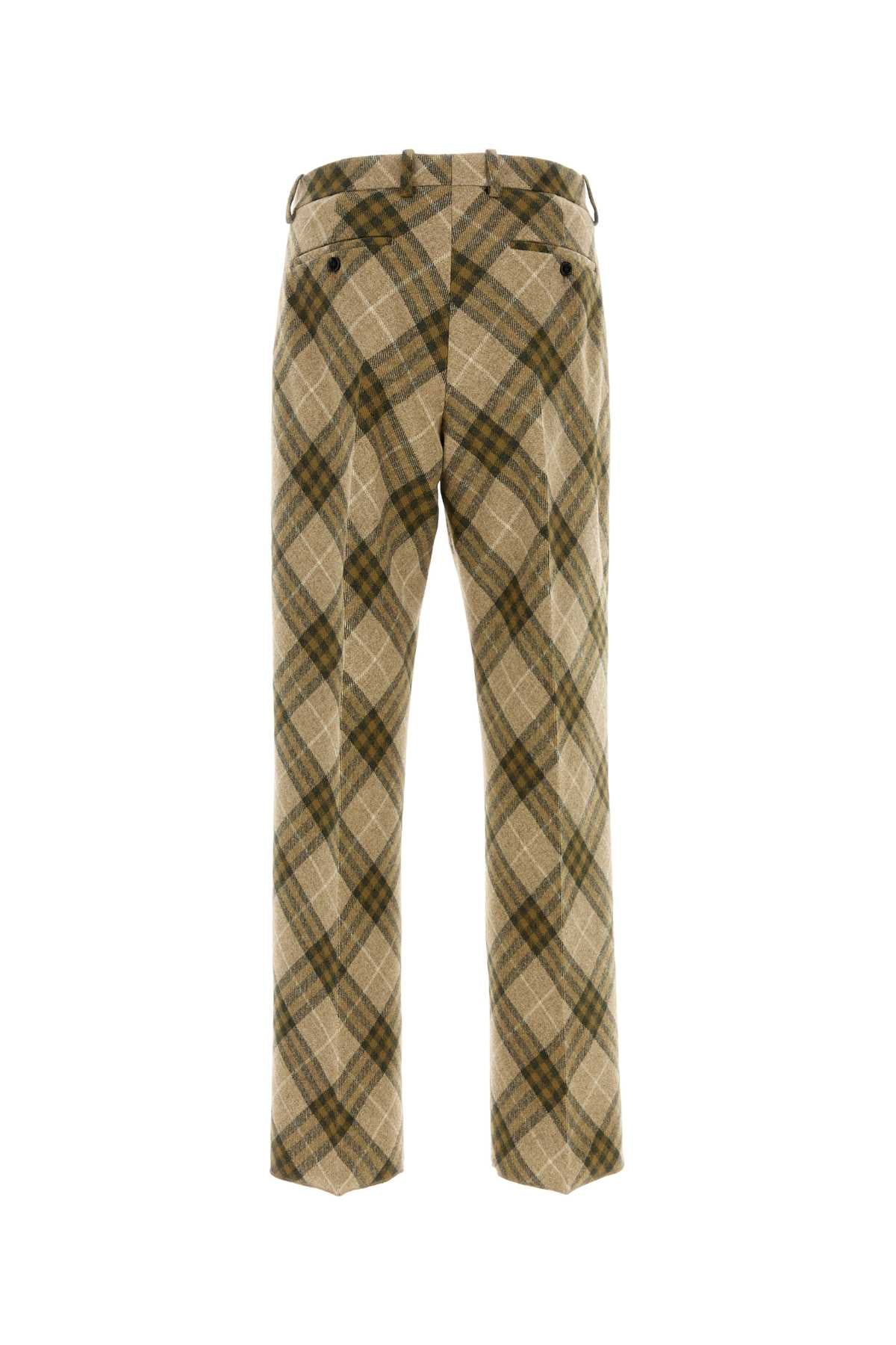 Embroidered Wool Pant Campipcheck Pantaloni