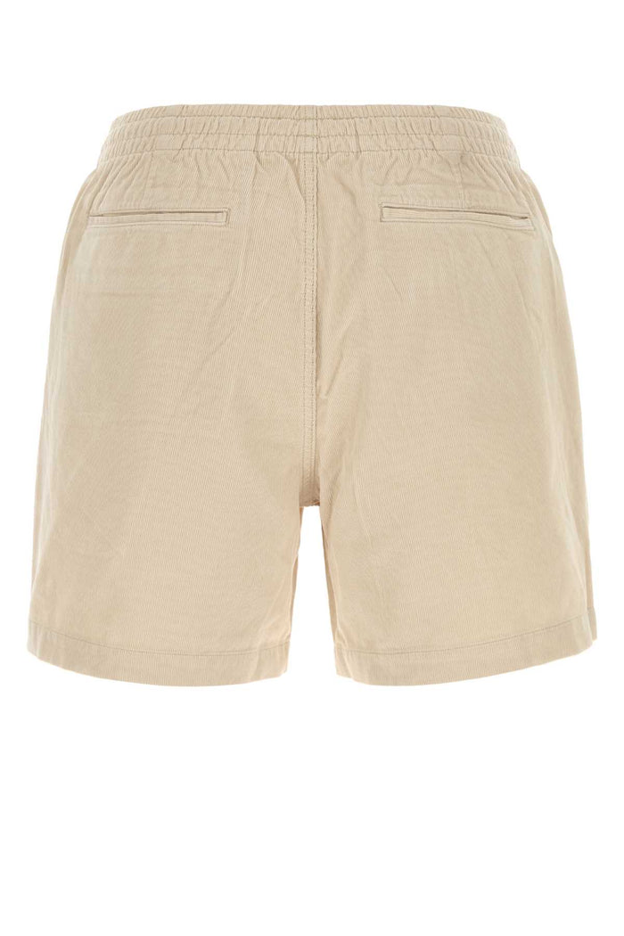 Sand Corduroy Bermuda Shorts Khakistone Exterior: Cotton