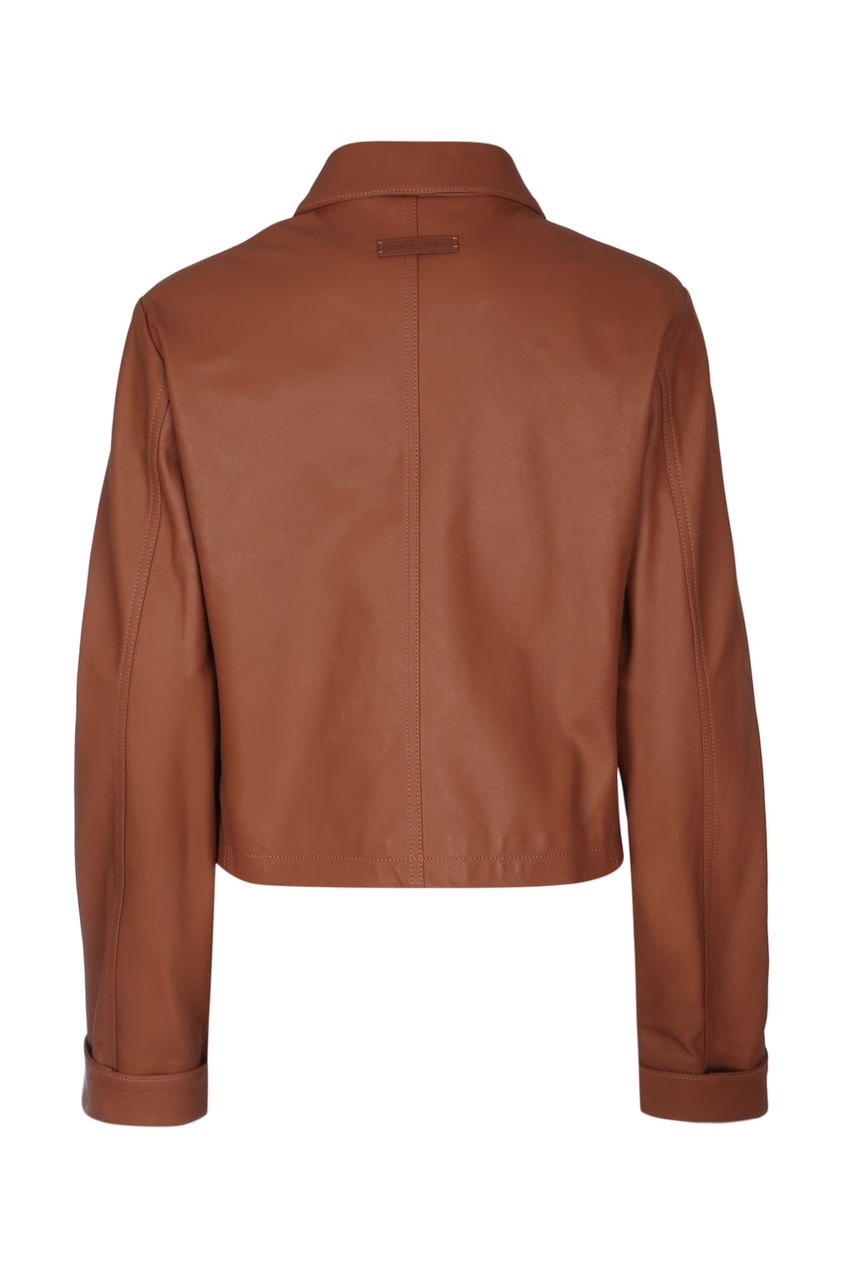 Giacca Pelle Marrone Giacche E Gilet