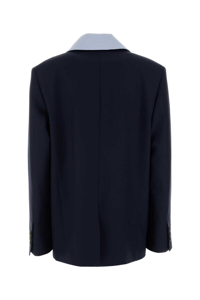 Navy Blue Wool Blazer Baltico Giacche E Gilet