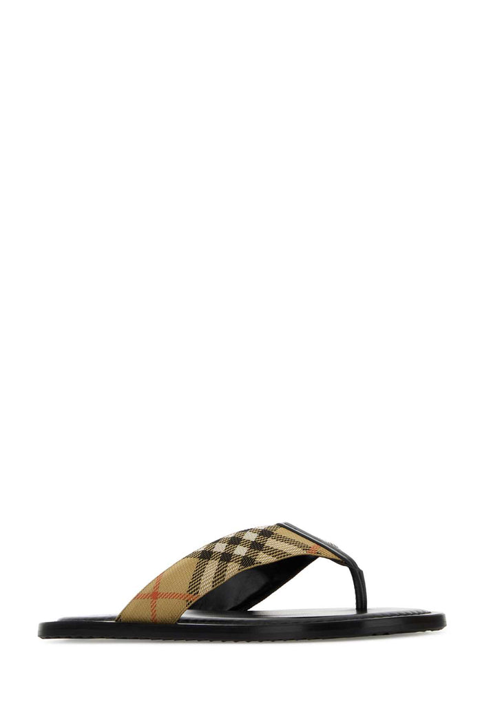 Embroidered Fabric Pavilion Thong Slippers Sandipcheck Polyamide (nylon) Polyester