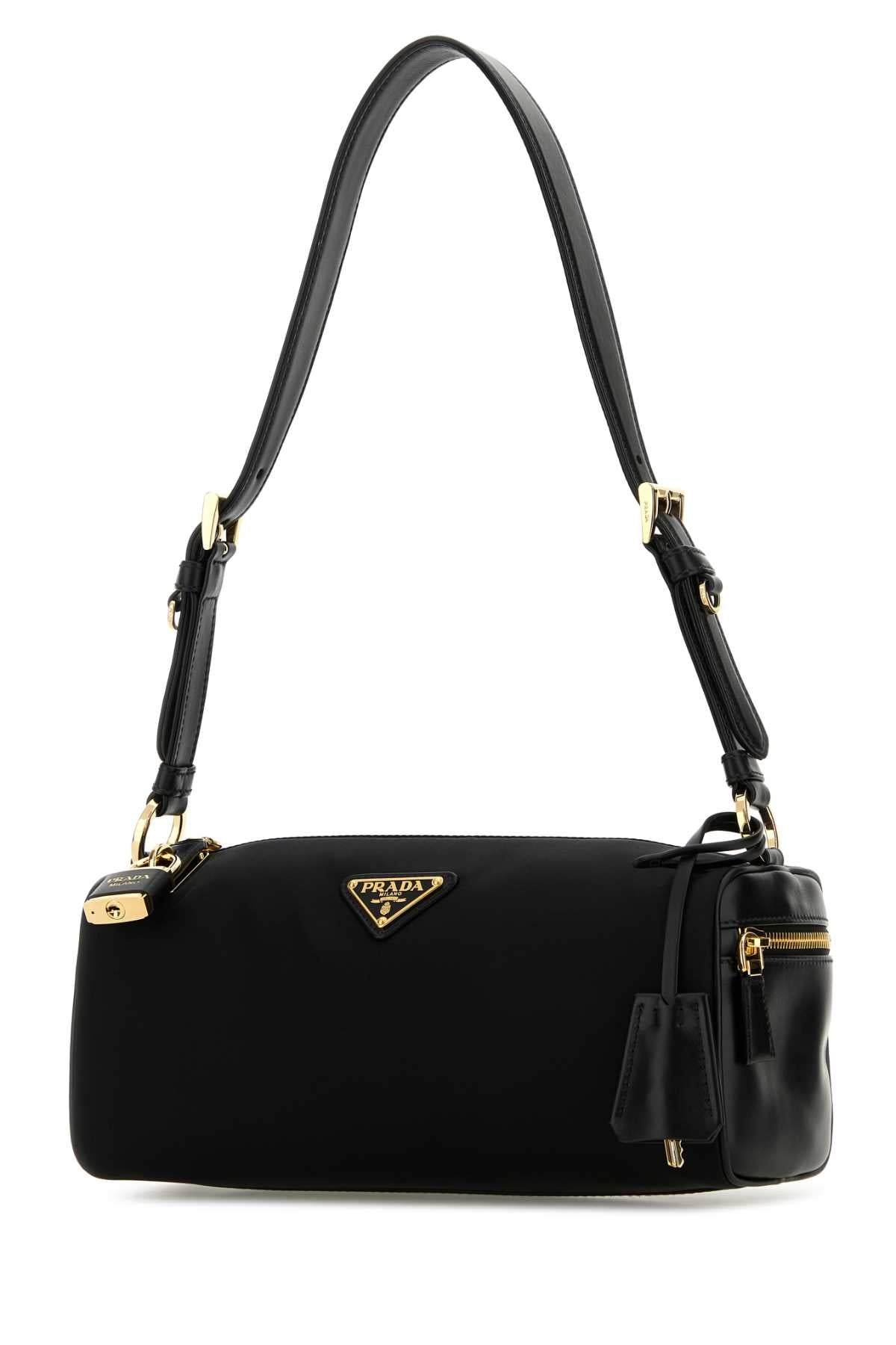 Black Nylon Shoulder Bag Nero Poliammidericiclata-vitello Borse A Tracolla