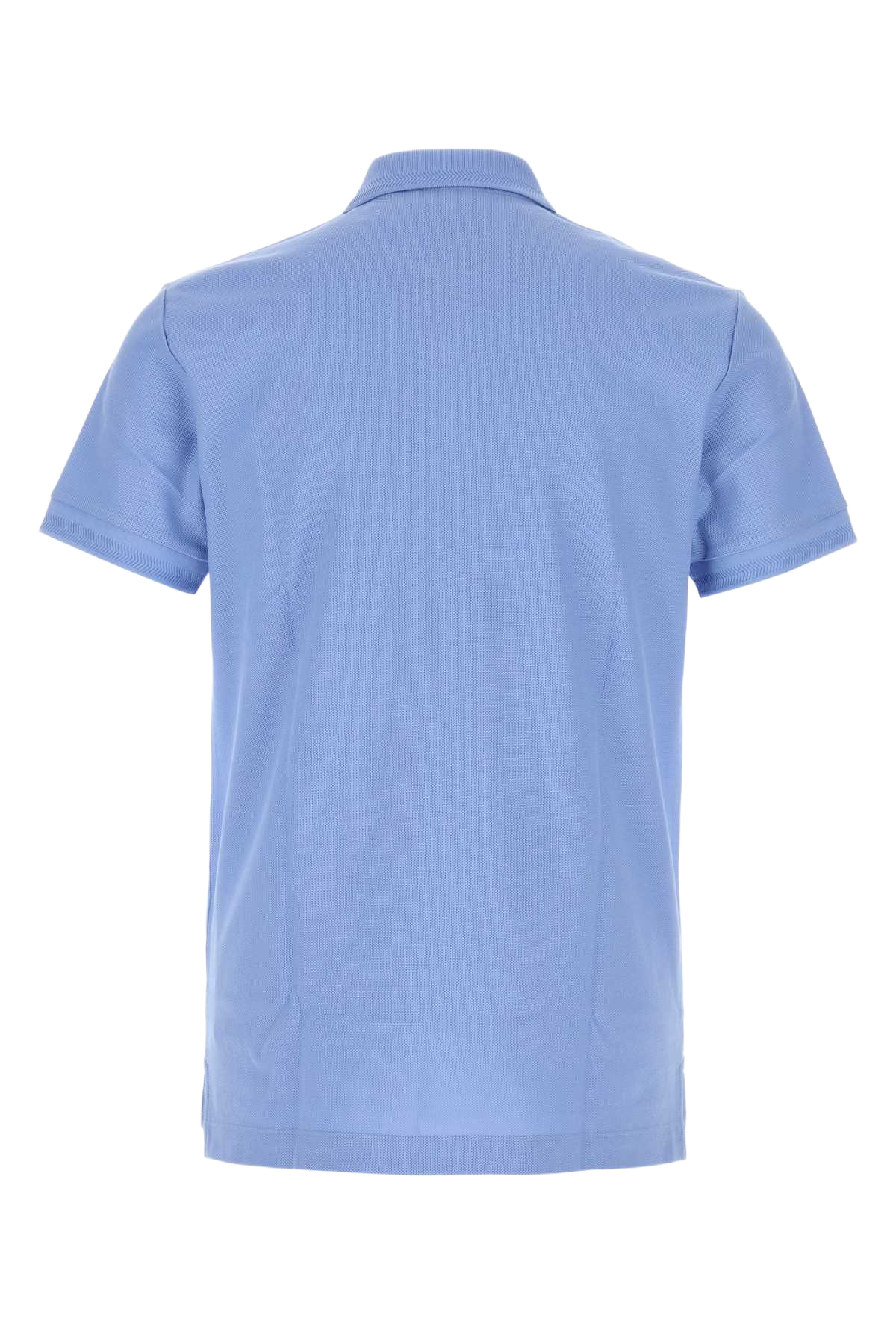 Cerulean Blue Piquet Polo Shirt Cornflowerblue Cotton T-shirt
