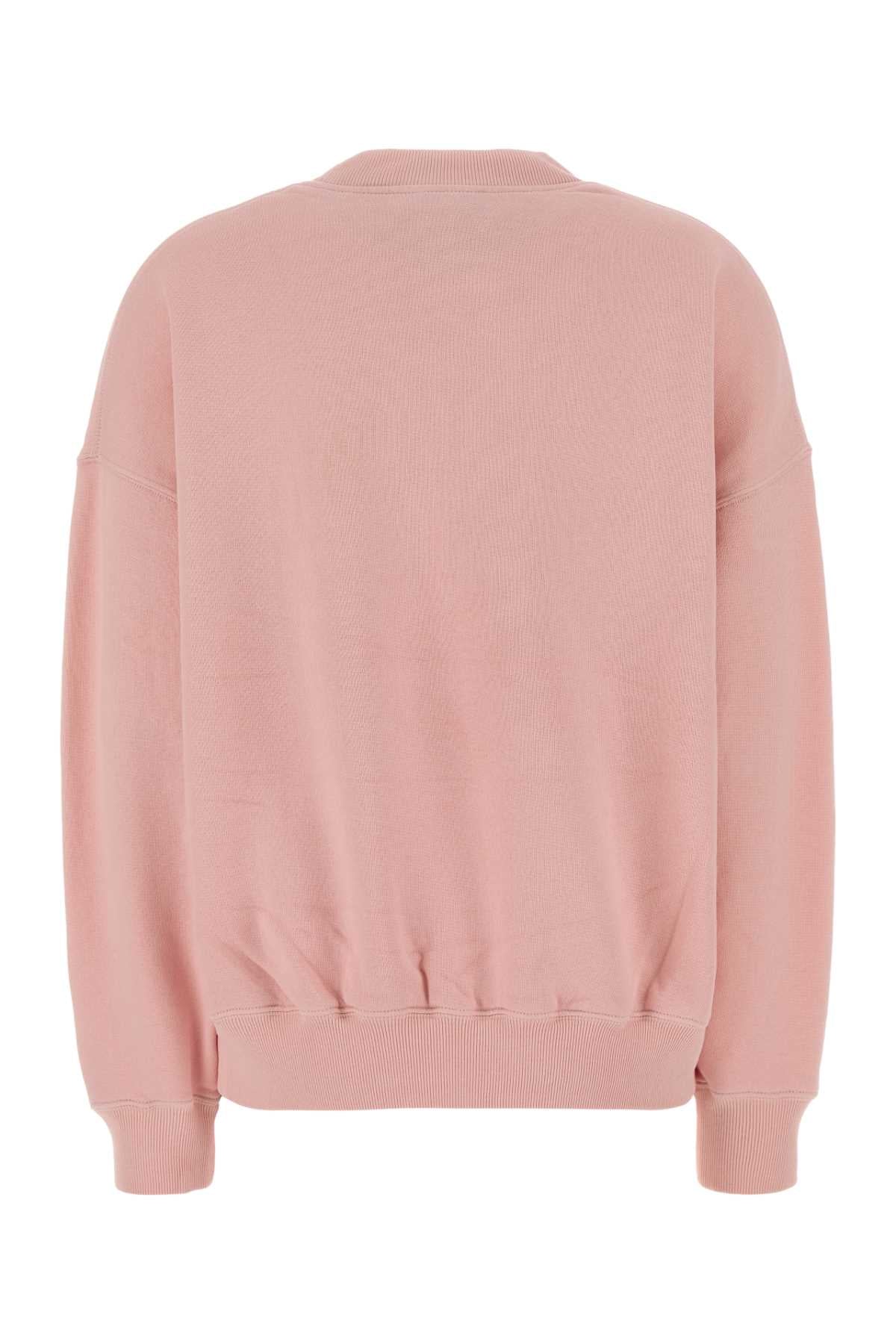 Pink Cotton Blend Oversize Sweatshirt 002 Exterior: Polyester Felpe