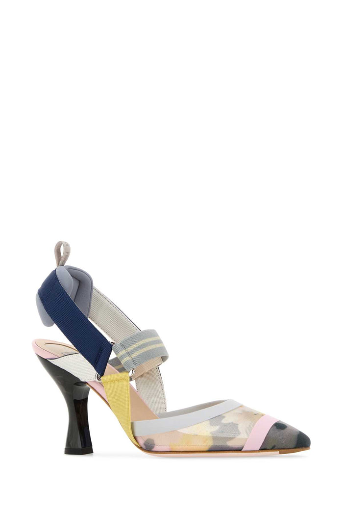 Multicolor Mesh Colibri Pumps Multi Black Scarpe Con Tacco