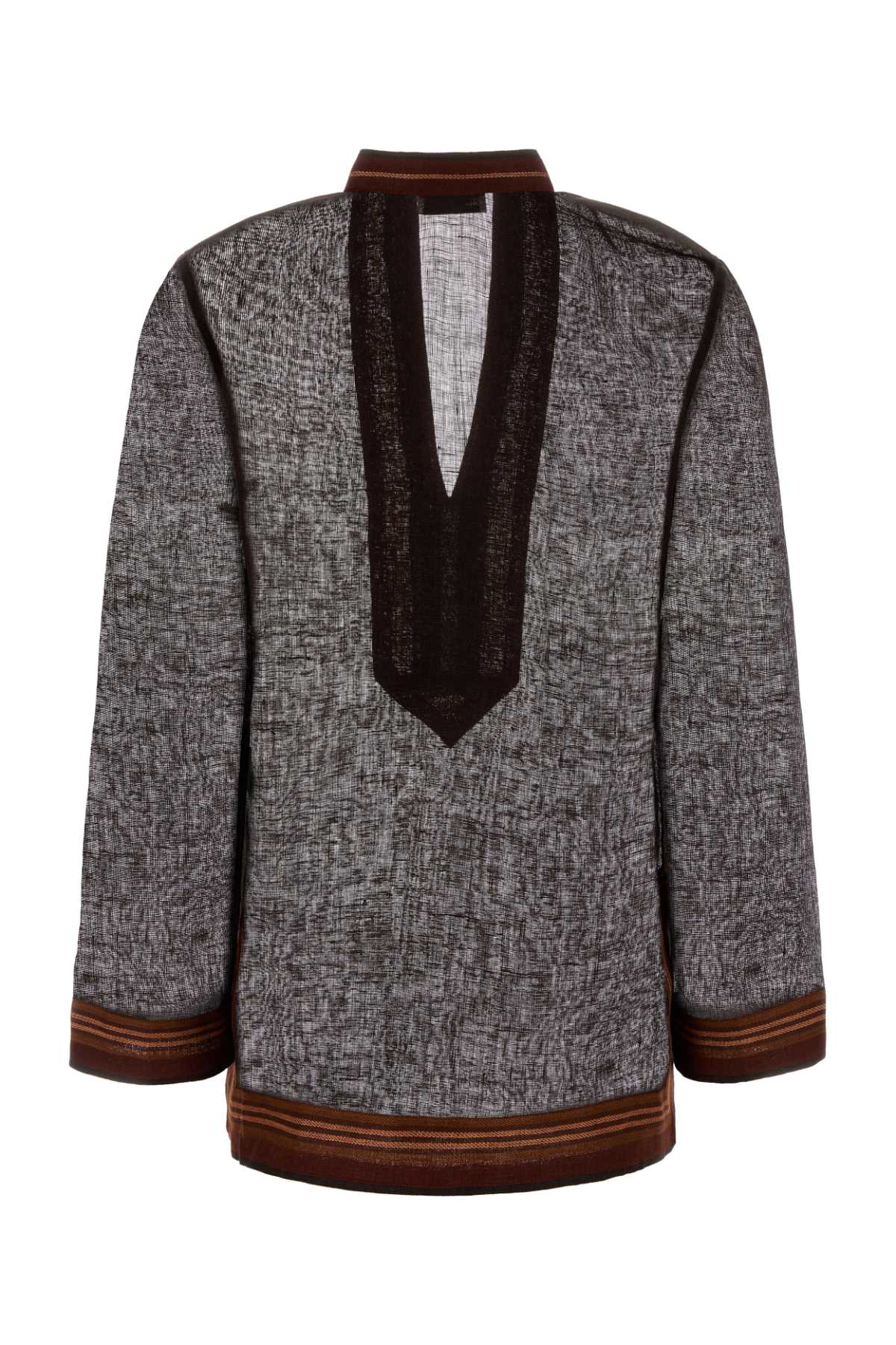 Brown Linen Blouse 209 Exclusive Of Trim Maglie