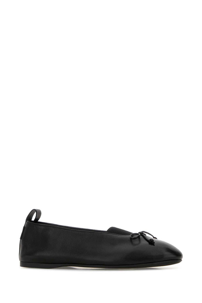 Black Nappa Ballerinas Nero Ballerine