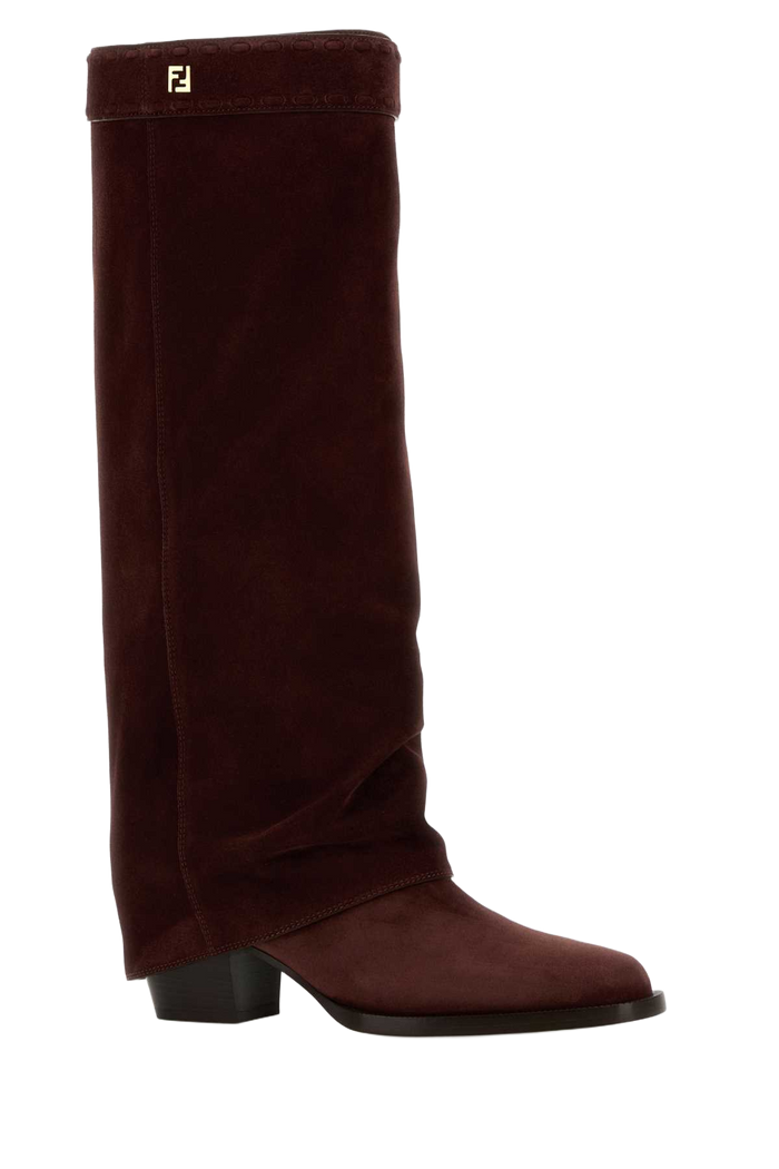 Burgundy Suede Minerva Boots Winery Stivali