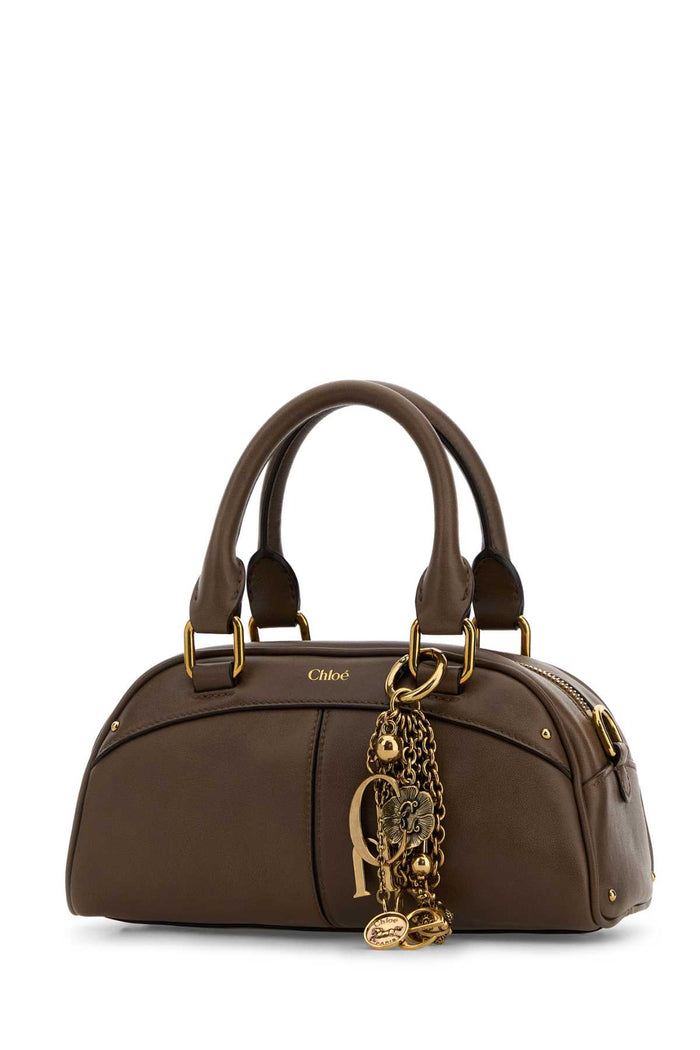 Mud Leather Small Bowling Chloã© Handbag Deeptaupe Borse A Mano