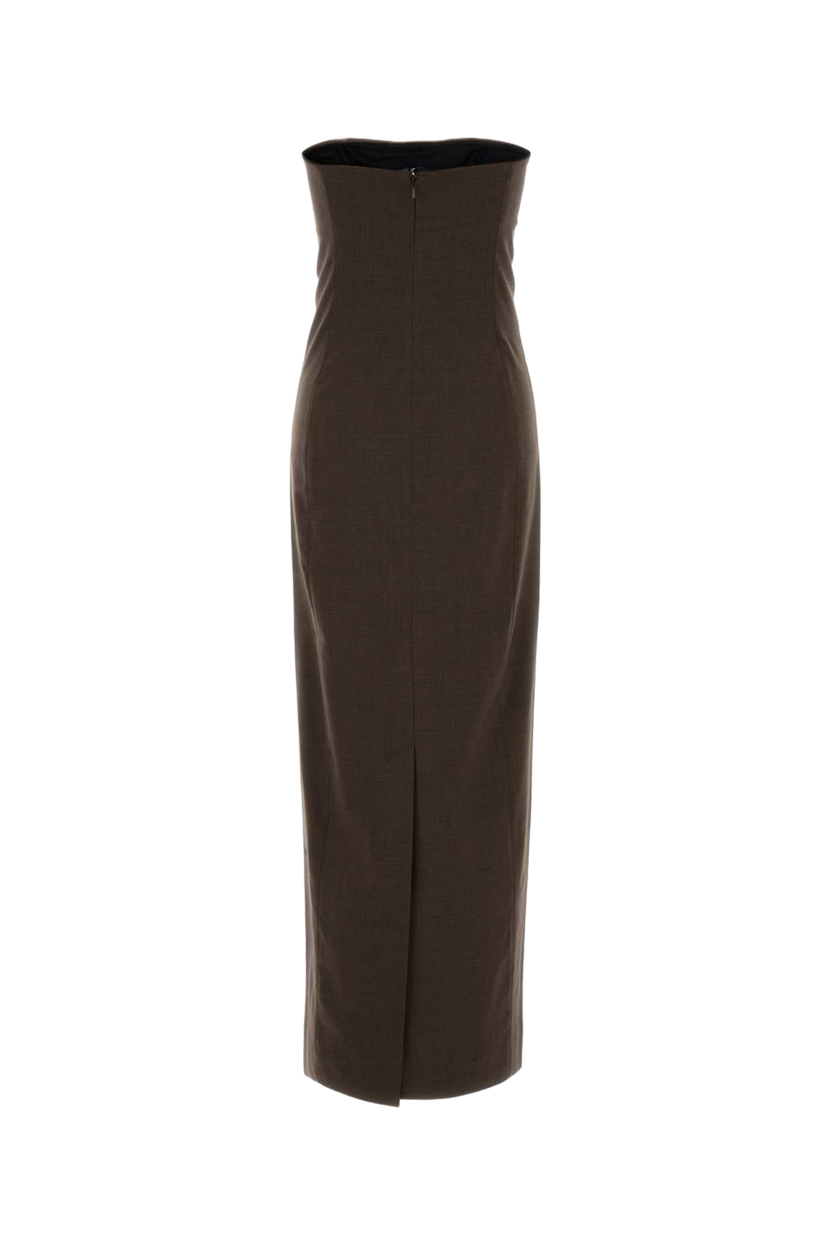 Brown Stretch Wool Shilo Dress Abiti