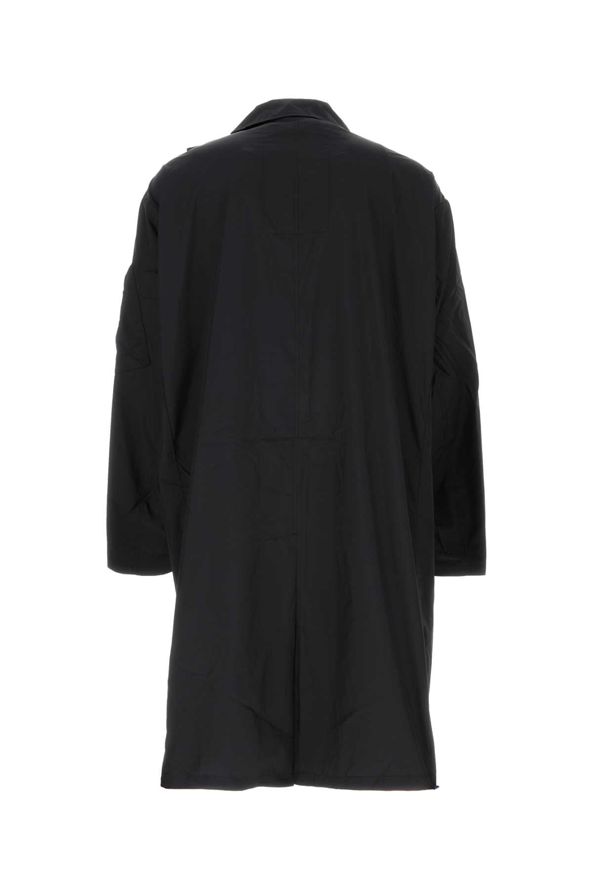 Black Polyester Coat Cappotti