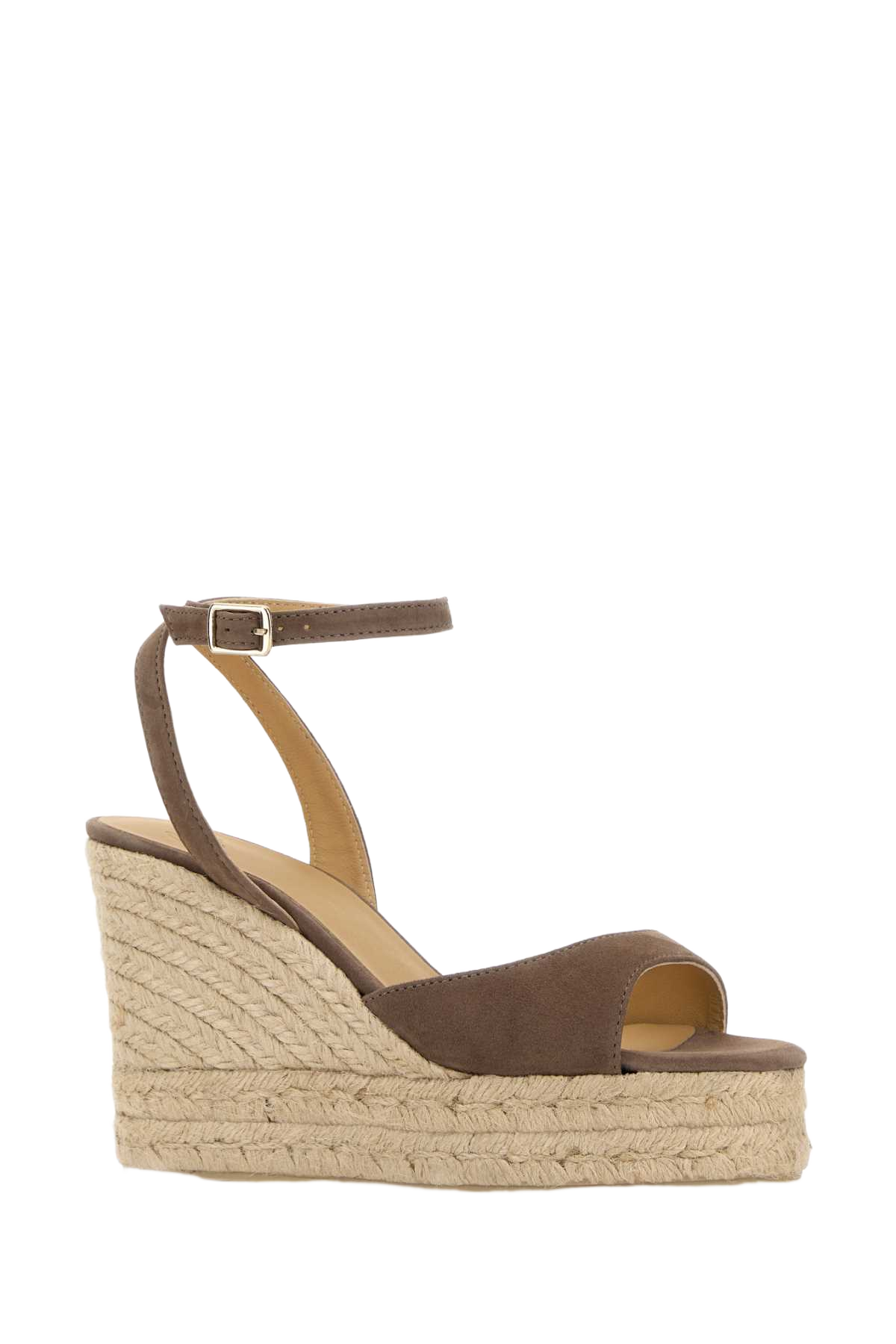 Mud Suede Brook Wedges Taupe Espadrillas