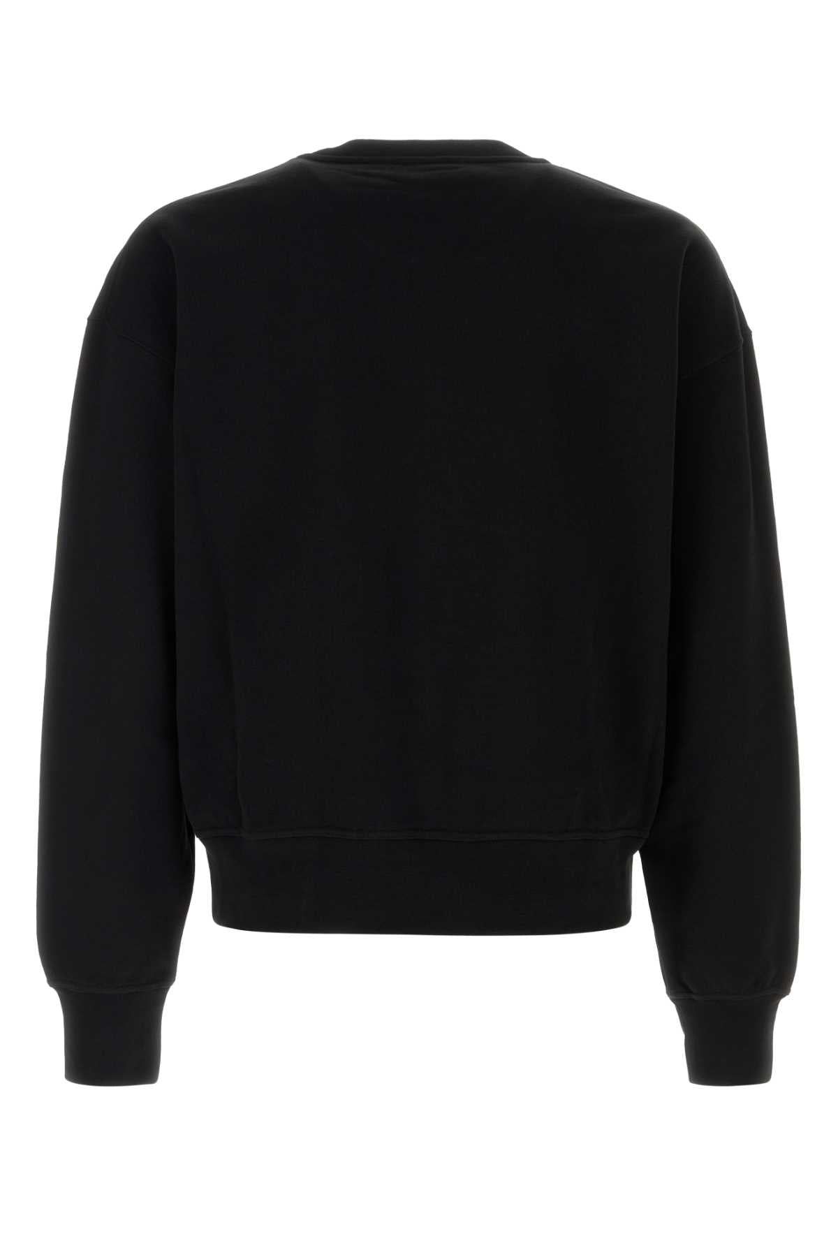 Black Cotton Sweatshirt Blackblack Logo Print Sweatshrt Felpe