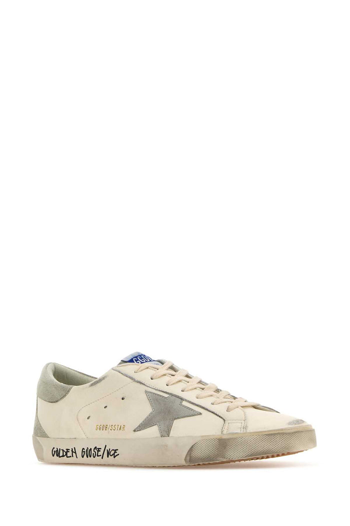 Whiteicegrey Ovine Leather Cow Sneaker