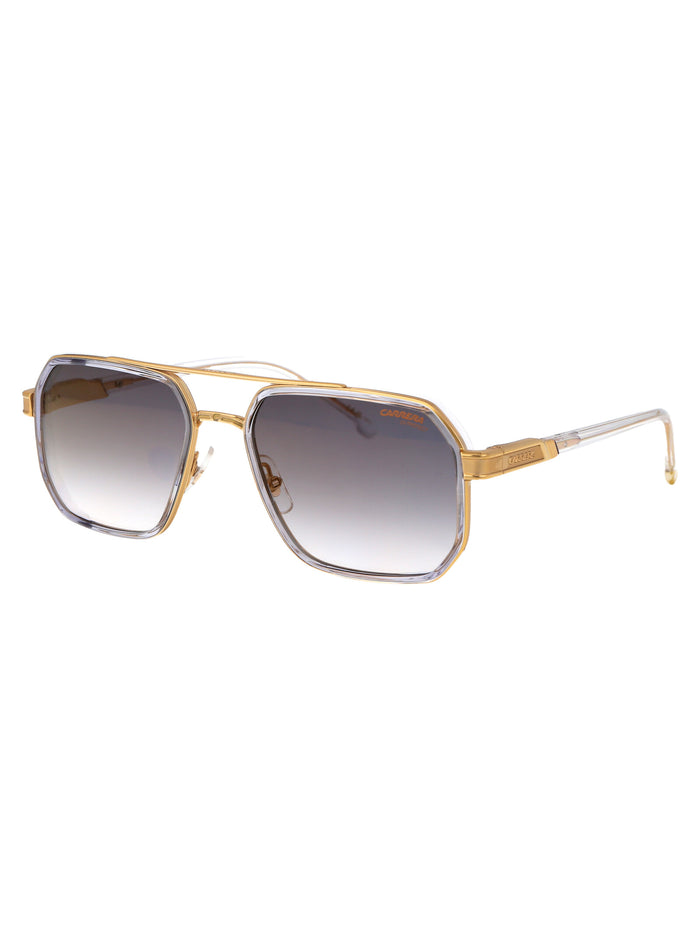 Crystal Gold Stainless Steel Sunglasses