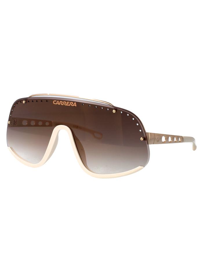 Flaglab 16 Gold Ivory Metal Sunglasses
