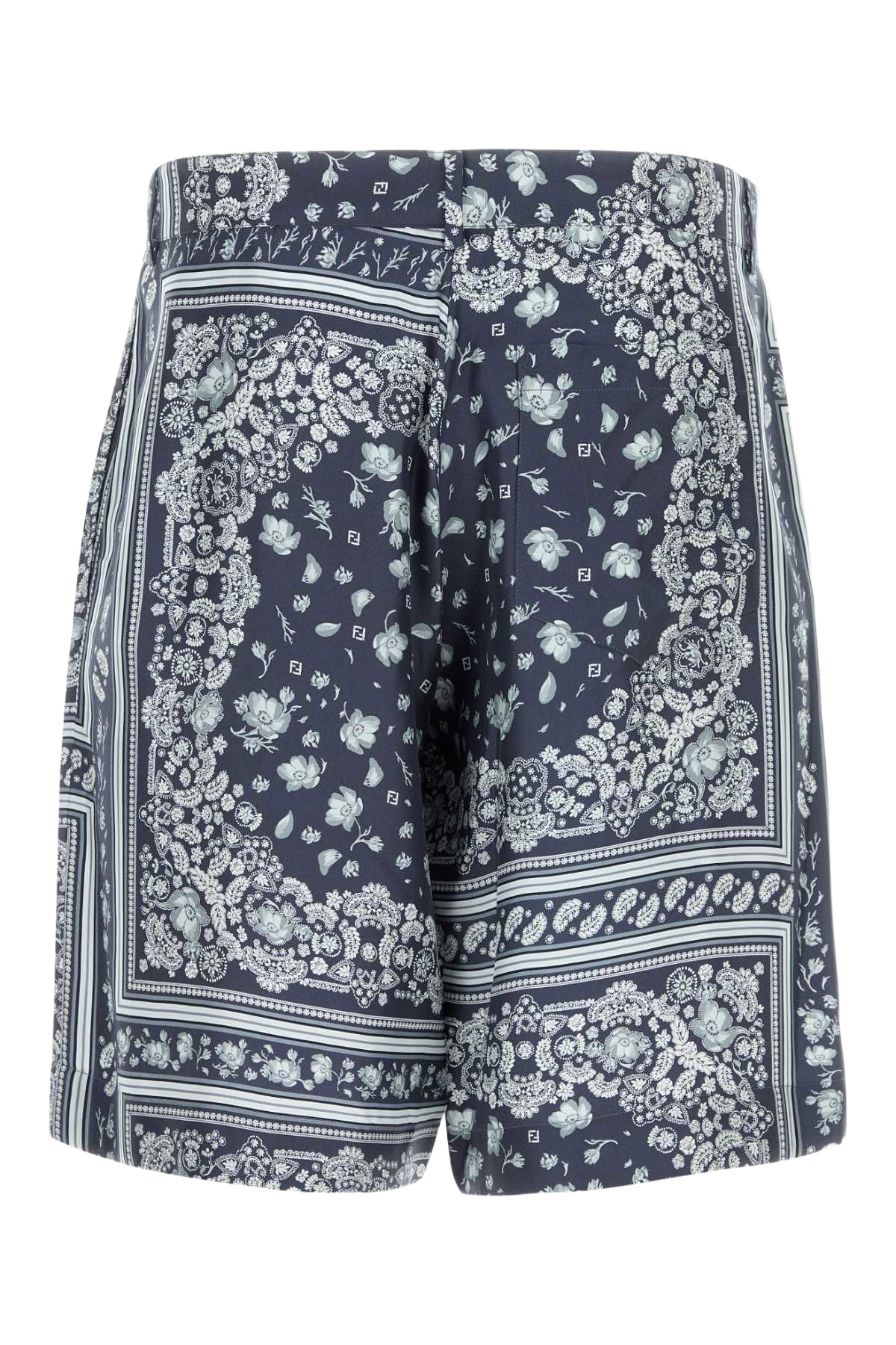 Printed Silk Bermuda Shorts Baia Exterior