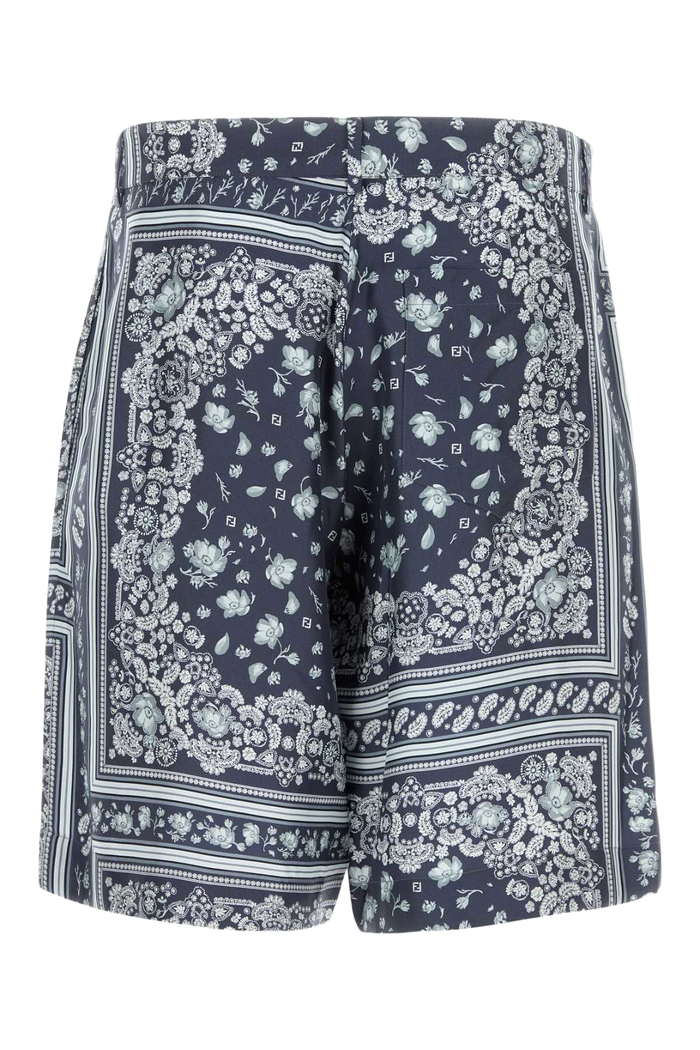Printed Silk Bermuda Shorts Baia Exterior