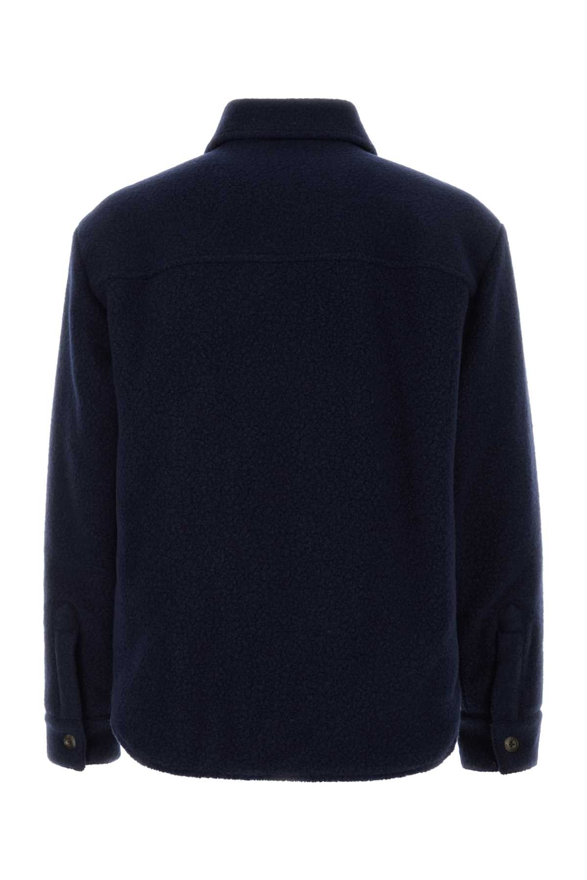 Navy Blue Wool Blend Jacket U807 Giubbini