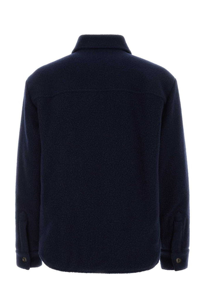 Navy Blue Wool Blend Jacket U807 Giubbini
