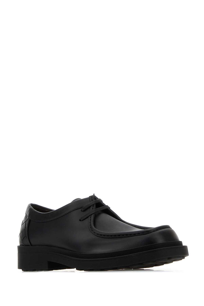 Black Leather Ben Lace-Up Shoes Scarpe Stringate