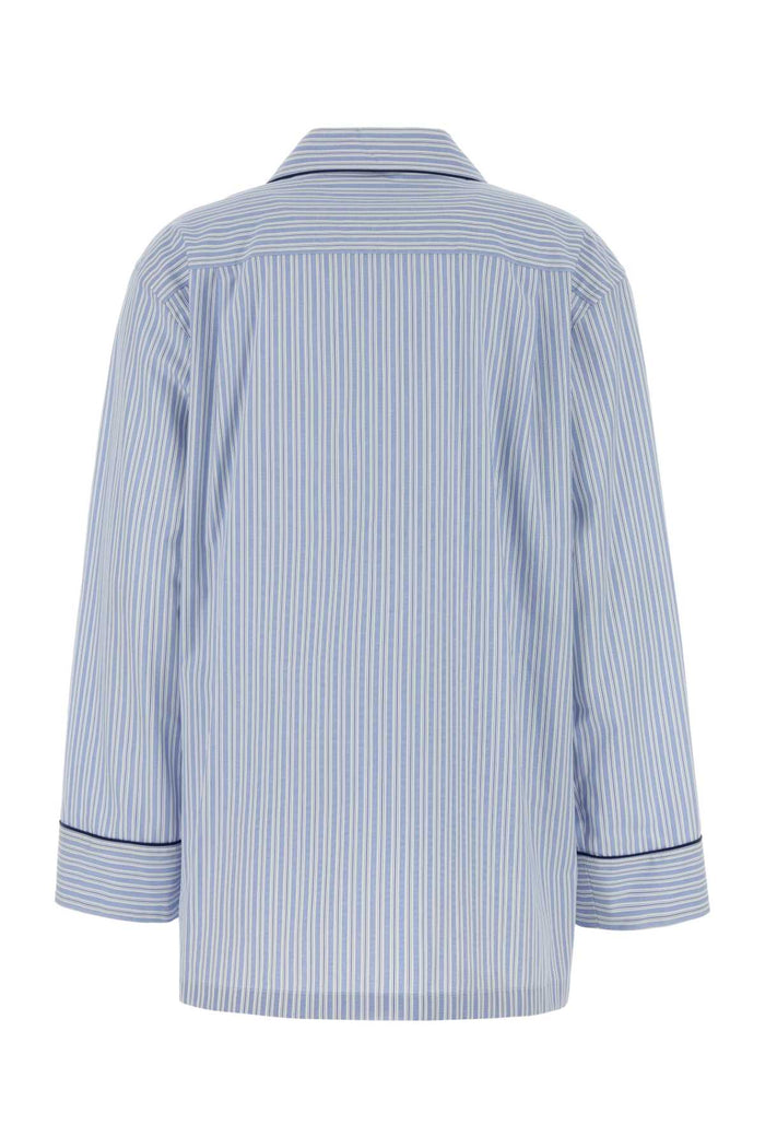 Embroidered Cotton Blend Shirt Rigato Exterior: Silk Camicie
