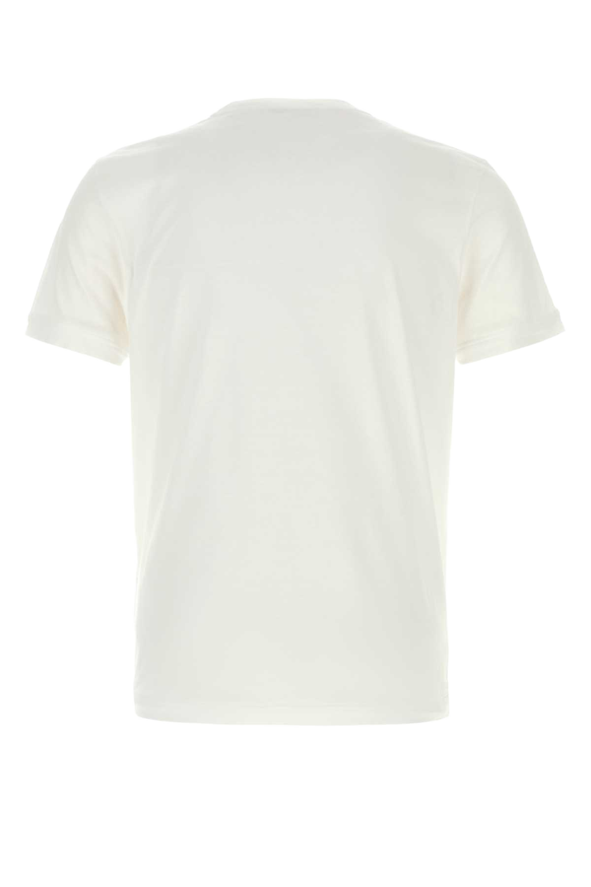 White Cotton T-Shirt Bianco Exterior