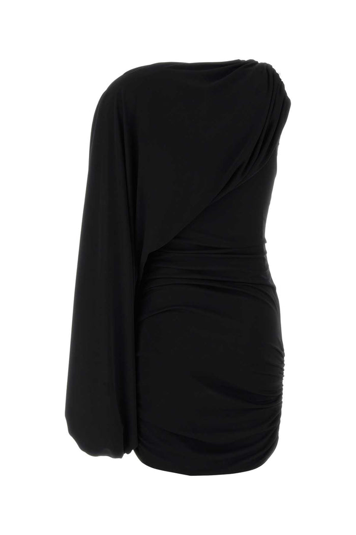 Black Jersey Selene Mini Dress Exterior: Polyester Elastane Abiti