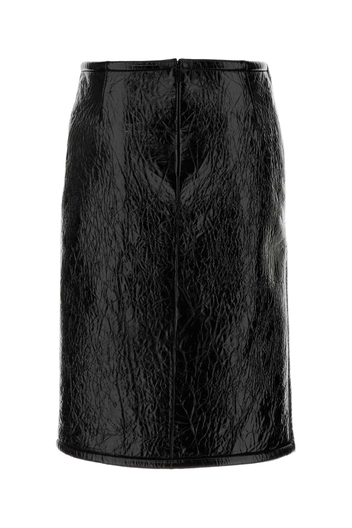 Black Leather Skirt Nero Gonne
