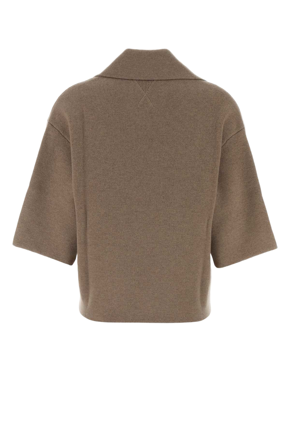 Cappuccino Cashmere Blend Polo Shirt Beige Exterior: Nylon