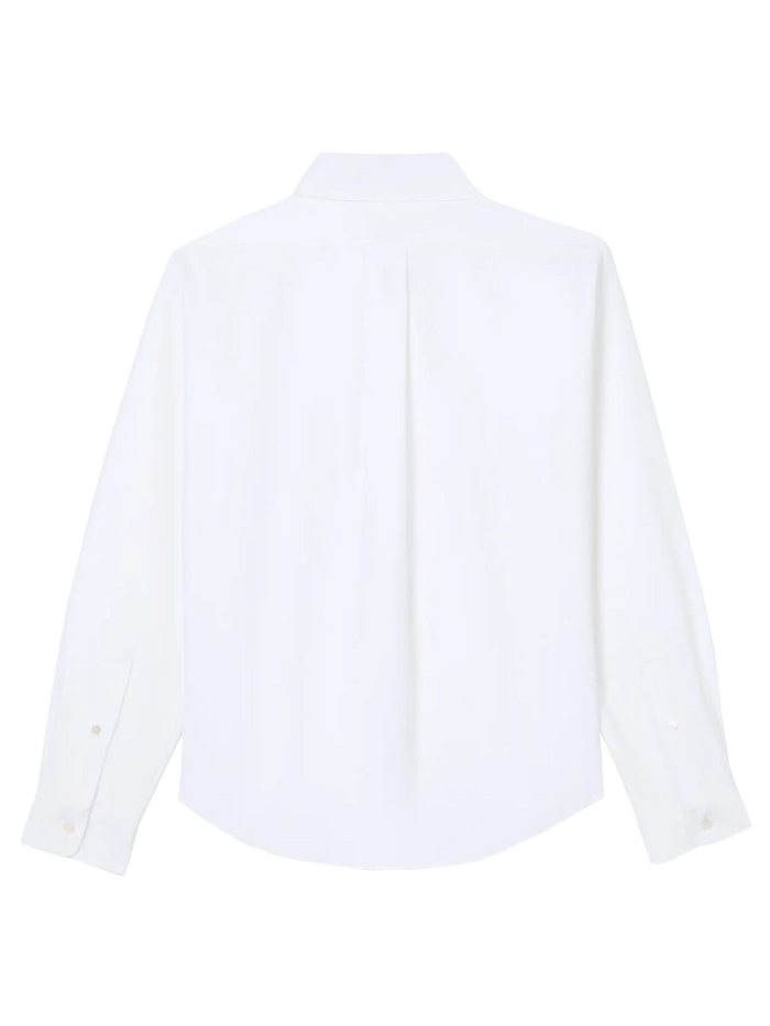 Bokeh Flower Shirt White Cotton